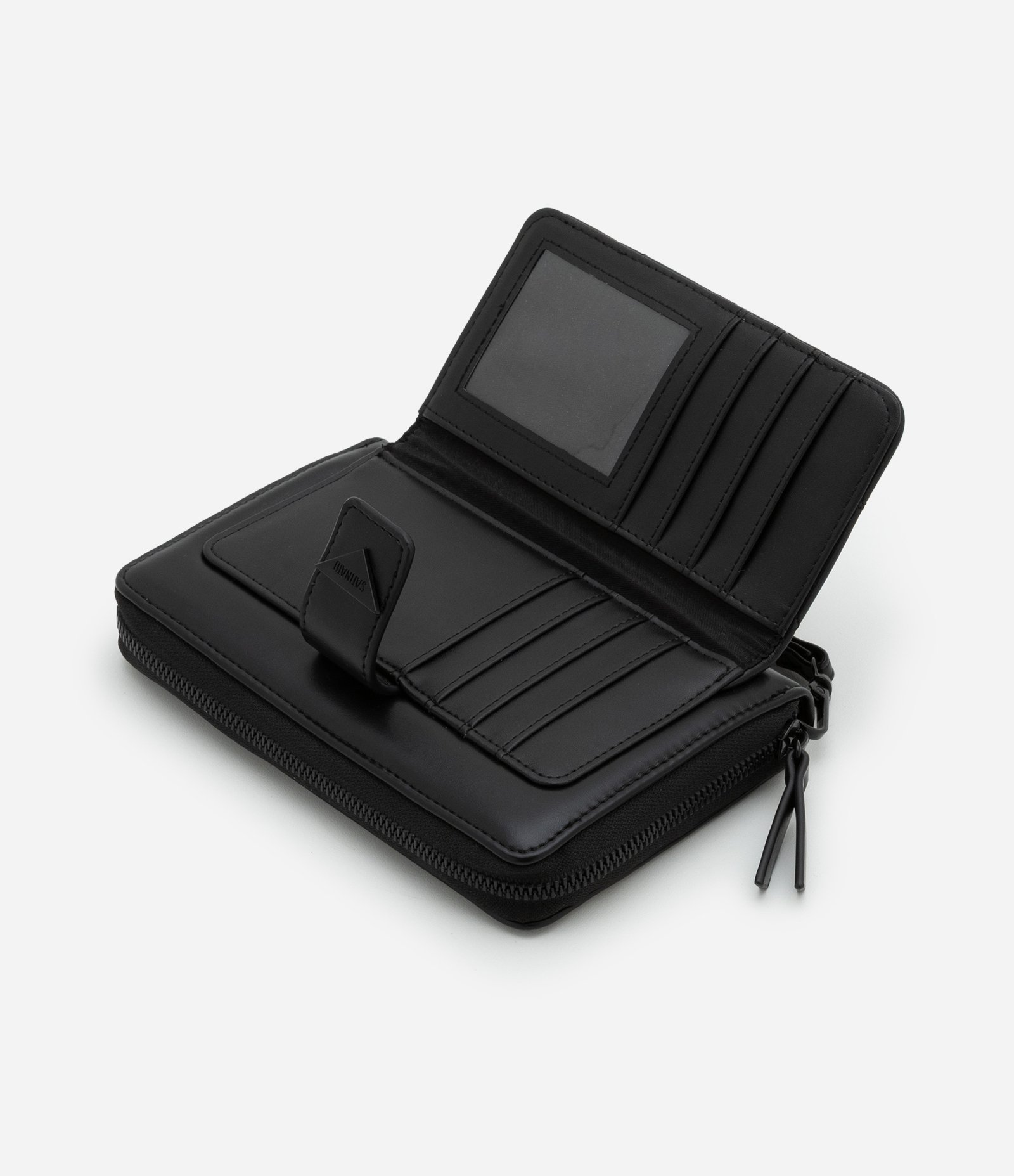 Carteira Média com Bolsinho e Textura Matelassê Preto 6