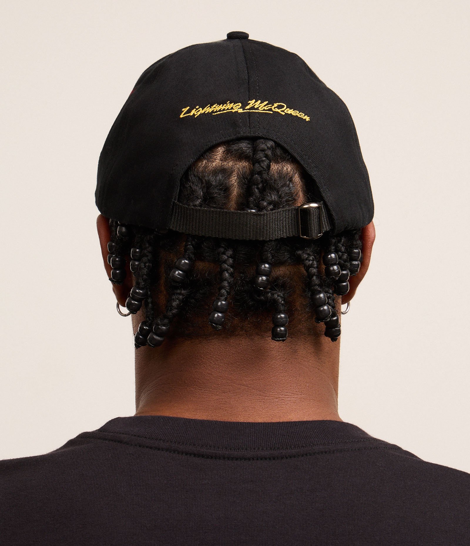 Boné em Sarja com Bordado Lettering Lightning McQueen Preto 7