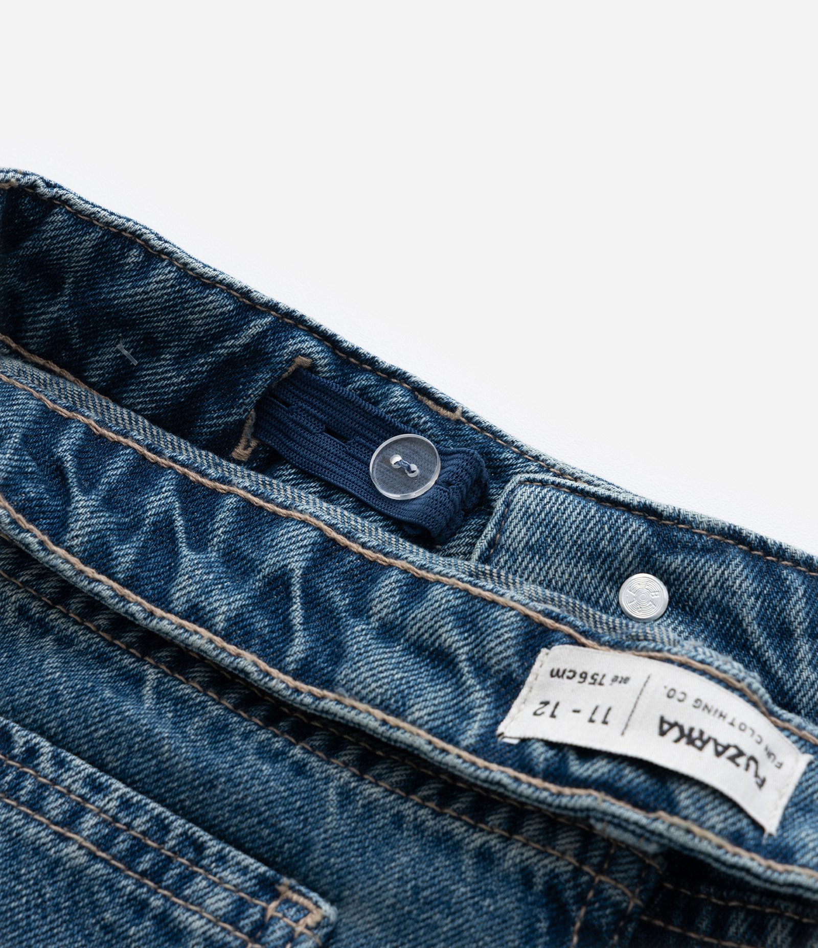 Calça Baggy Infantil em Jeans - Tam 5 a 14 Anos Azul Médio 4