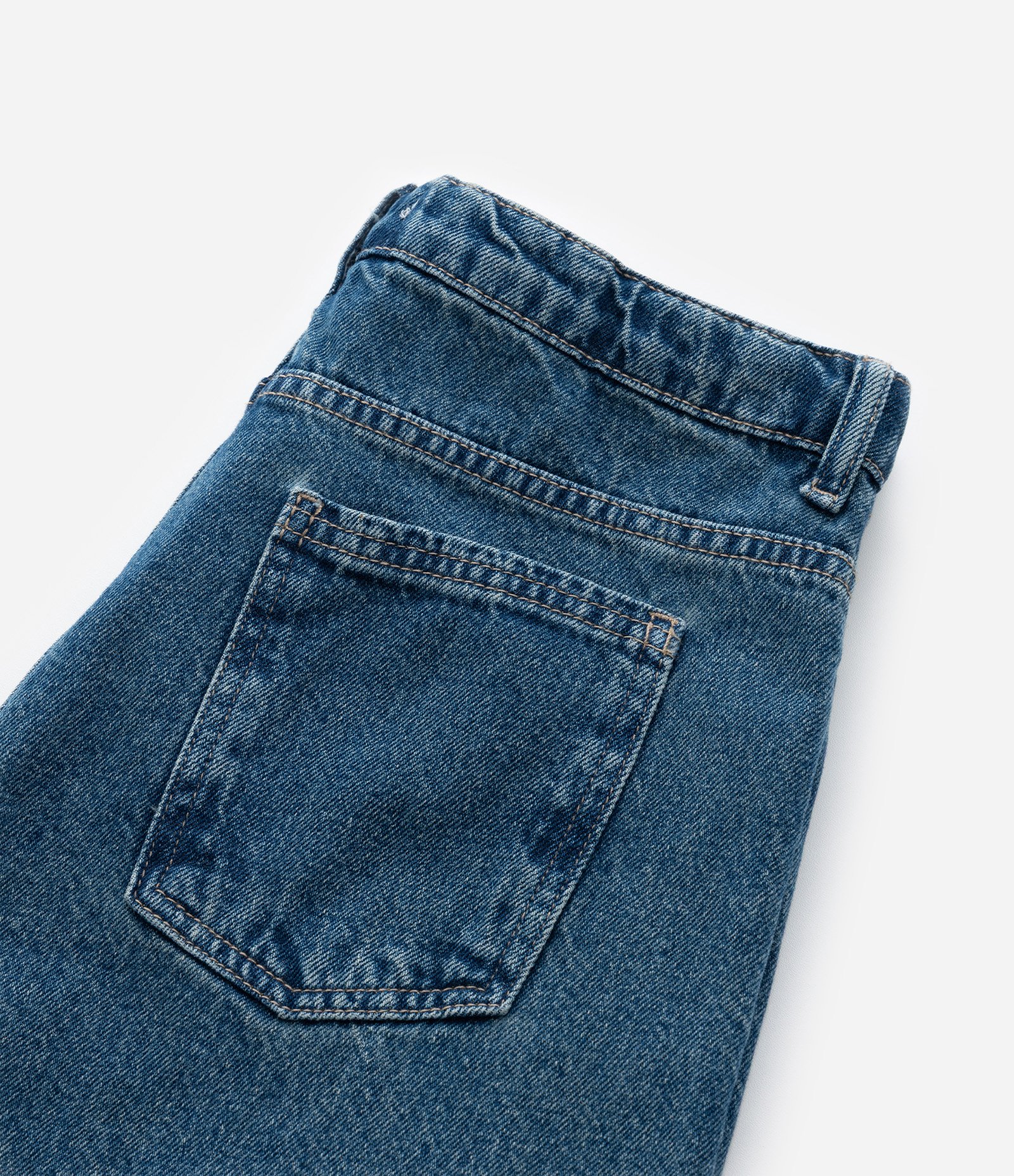 Calça Baggy Infantil em Jeans - Tam 5 a 14 Anos Azul Médio 6