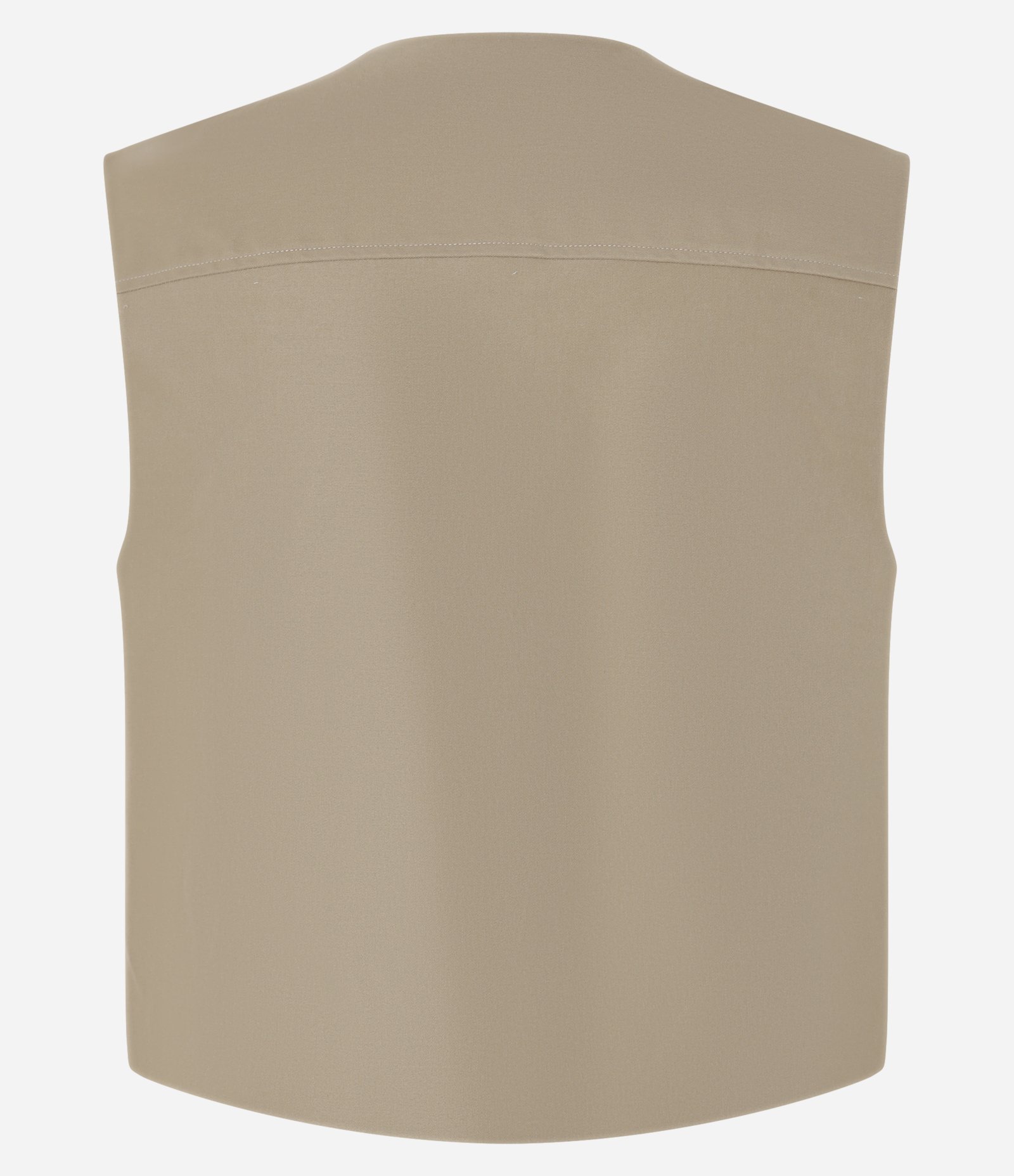 Colete em Alfaiataria com Bolsos e Lapela Bege 8