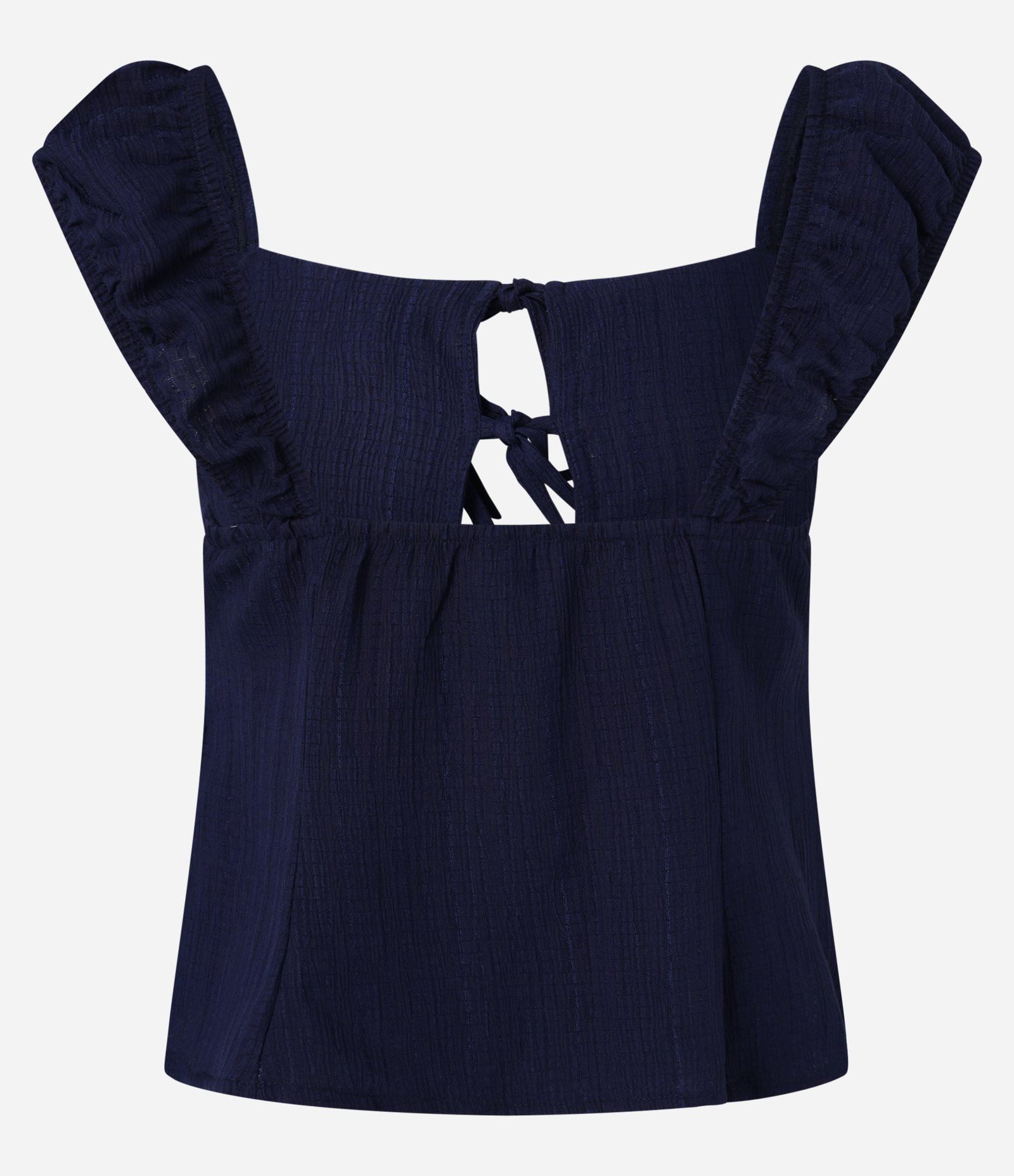 Blusa em Viscose com Amarração Frontal Azul 6