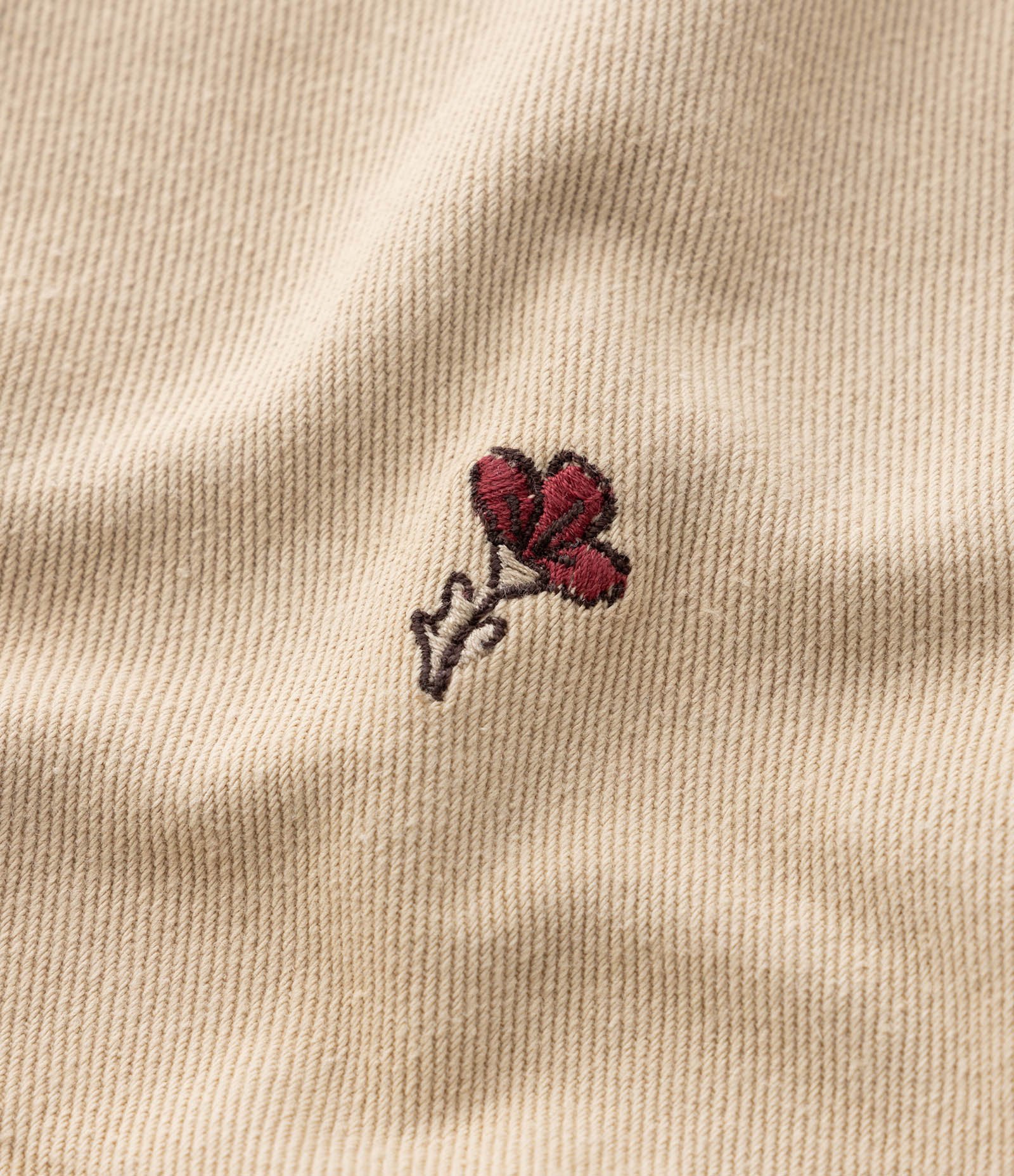 Salopete Infantil Jeans com Bordado Floral - Tam 1 a 6 Anos Bege 5