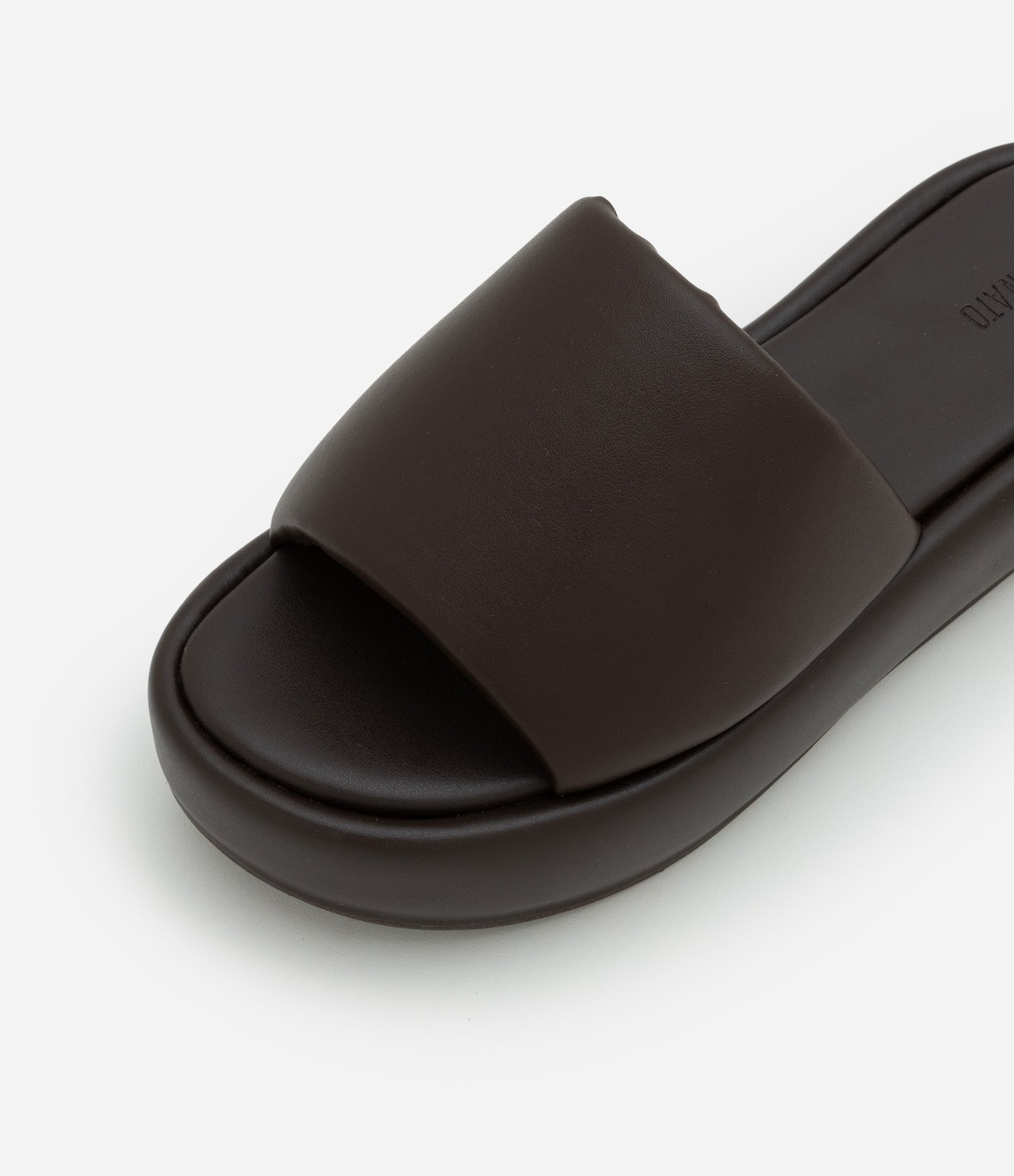 Sandália Flatform com Tira e Salto Puffer Marrom 4