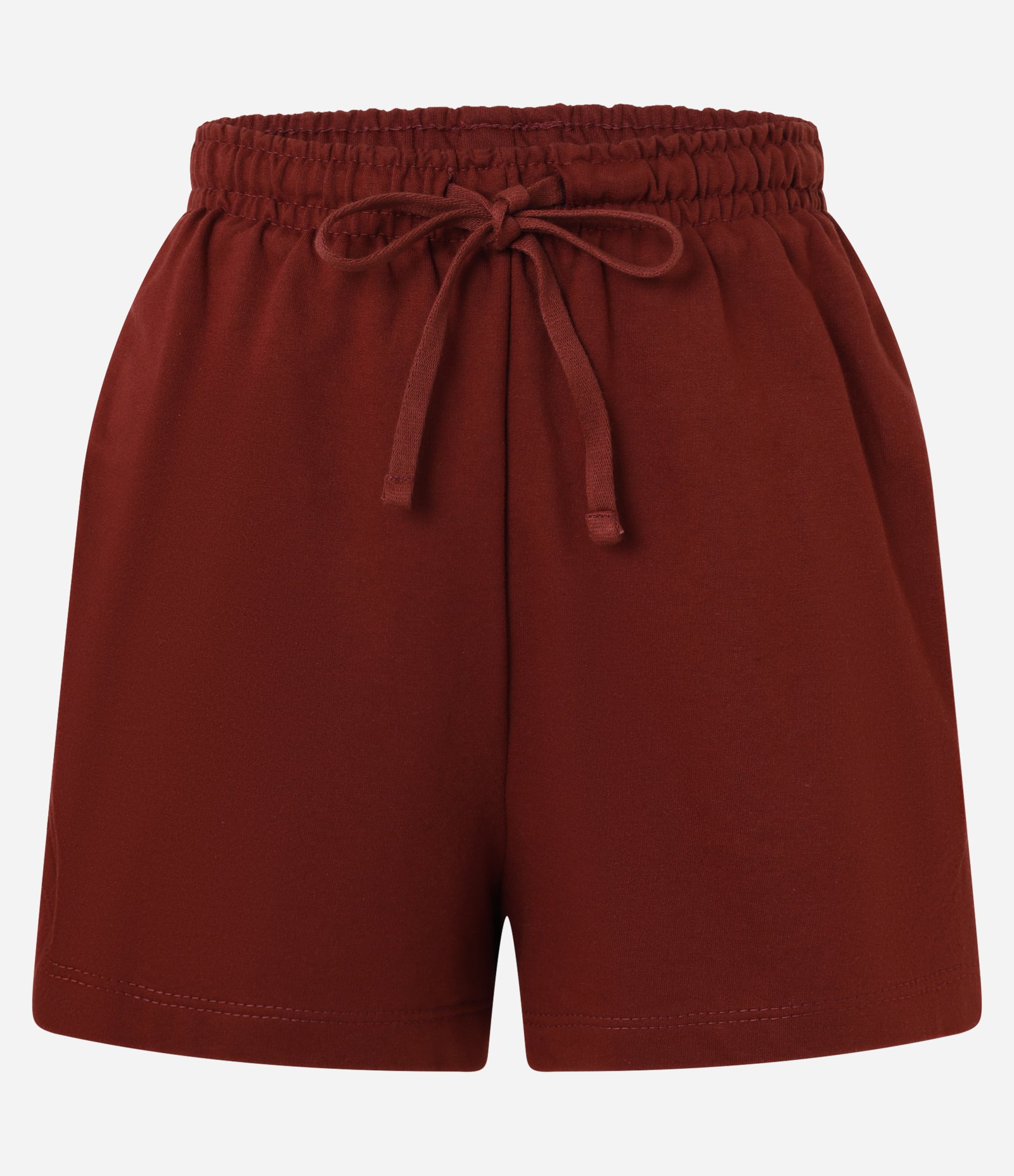 Short em Moletom com Cordão e Cós Elástico Vermelho 5