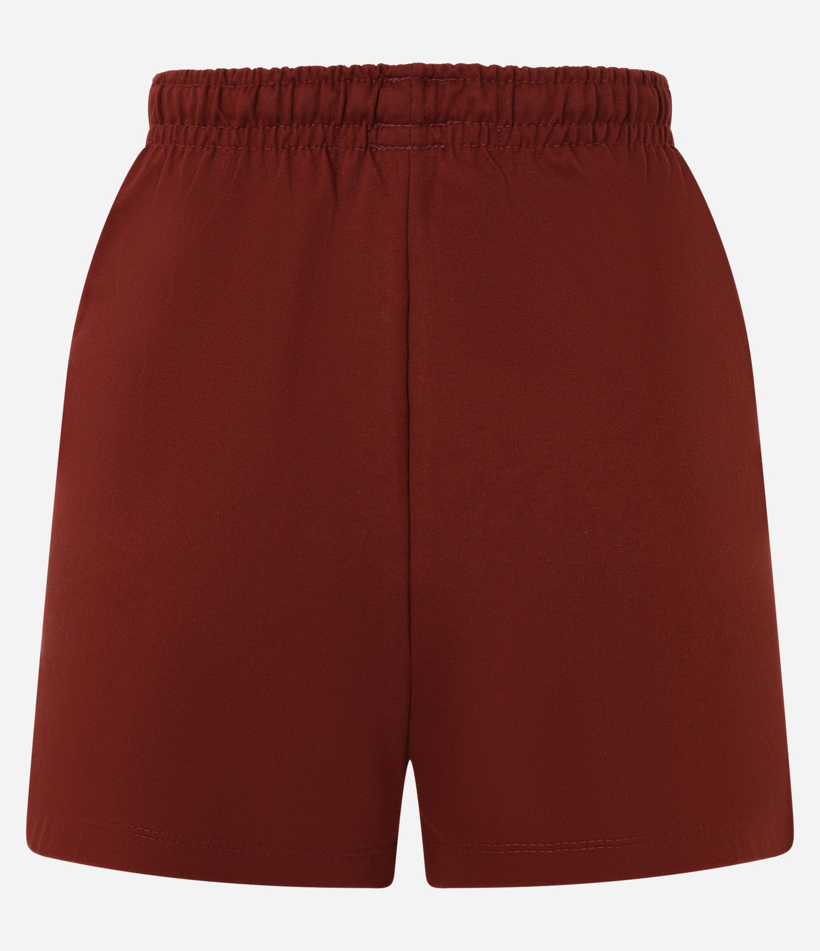 Short em Moletom com Cordão e Cós Elástico Vermelho 6