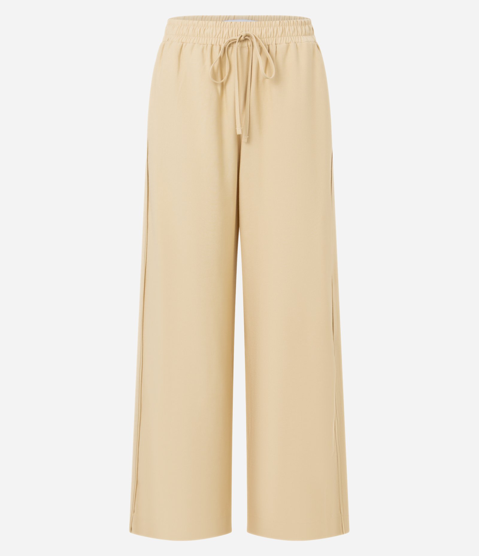 Calça Reta em Alfaiataria com Cintura Alta e Amarração no Cós Bege 6