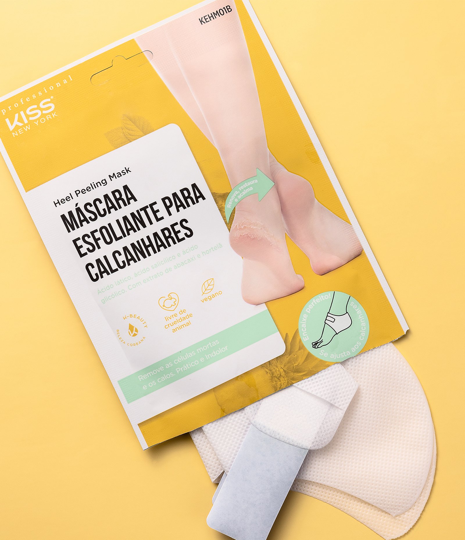 Máscara Esfoliante para Calcanhares Kiss New York Professional U 2