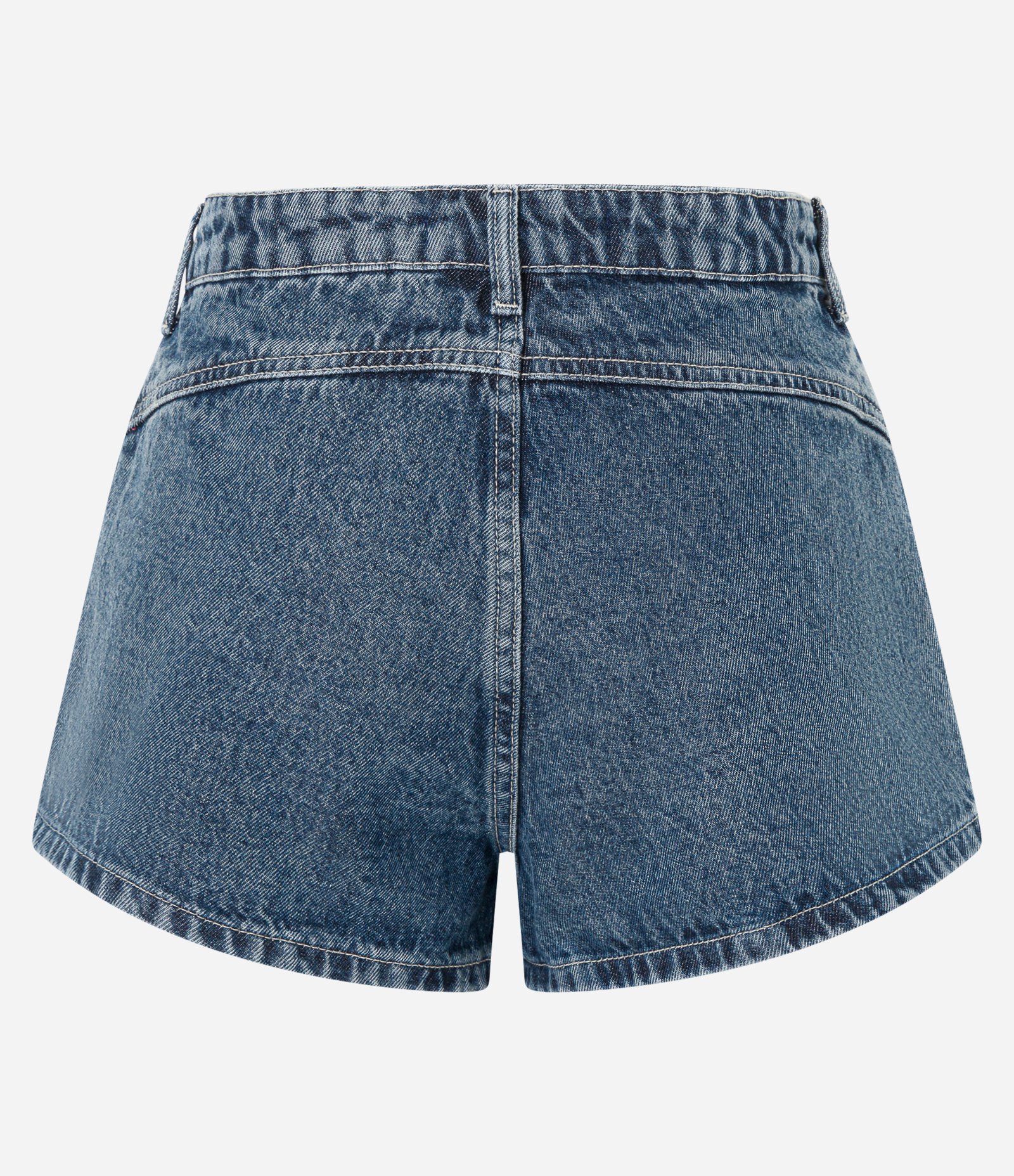 Short Mini em Jeans com Recortes Racing Escuro 7