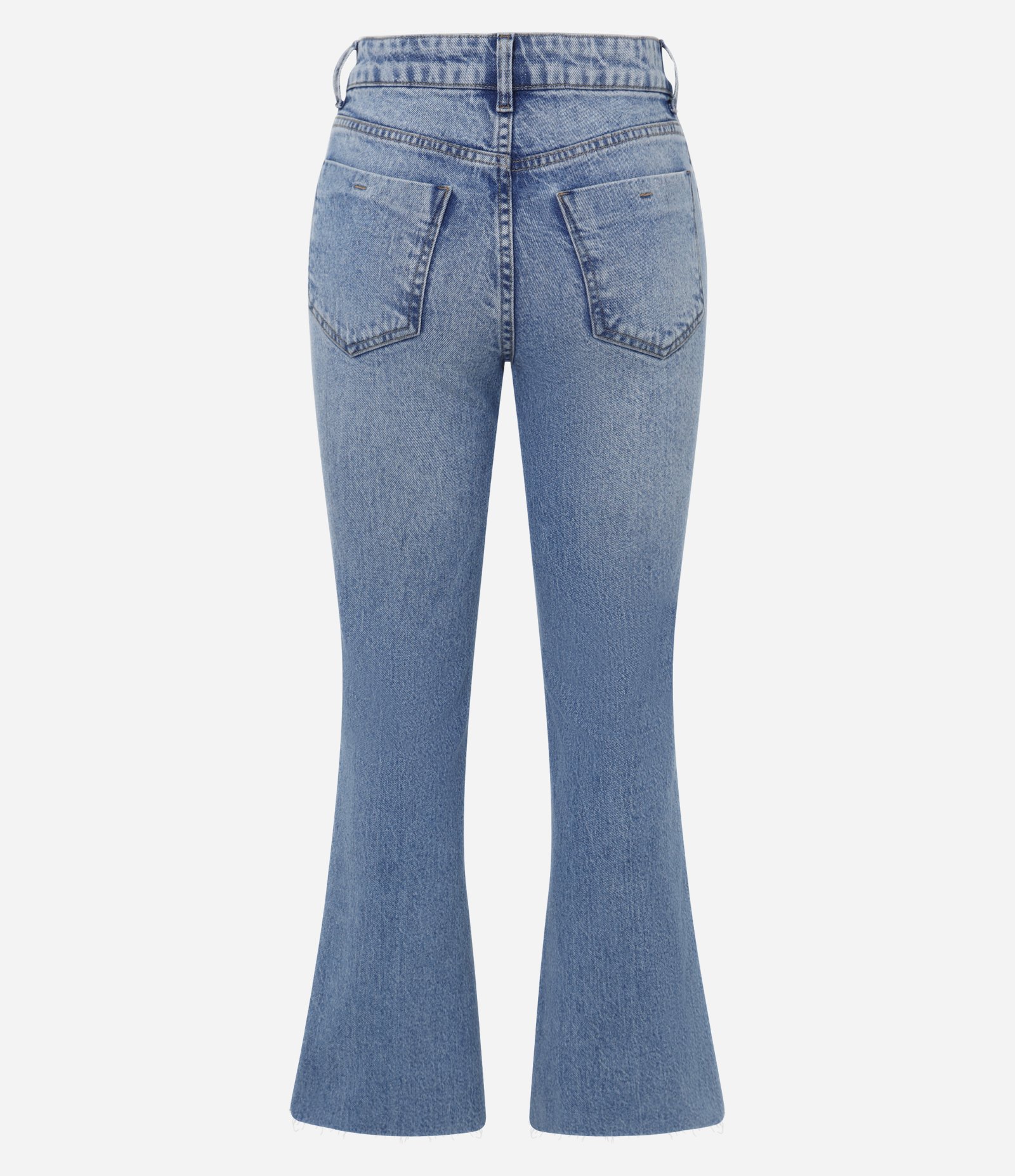 Calça Cropped Flare em Jeans com Barra Cortada Claro 6
