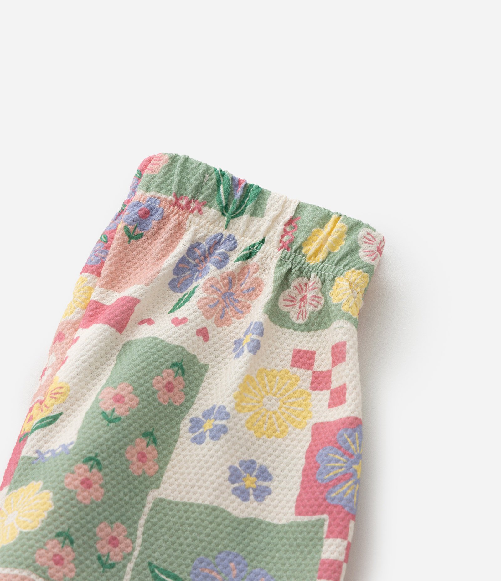 Conjunto Infantil com Estampa Florzinhas - Tam 1 a 6 Anos Bege 9