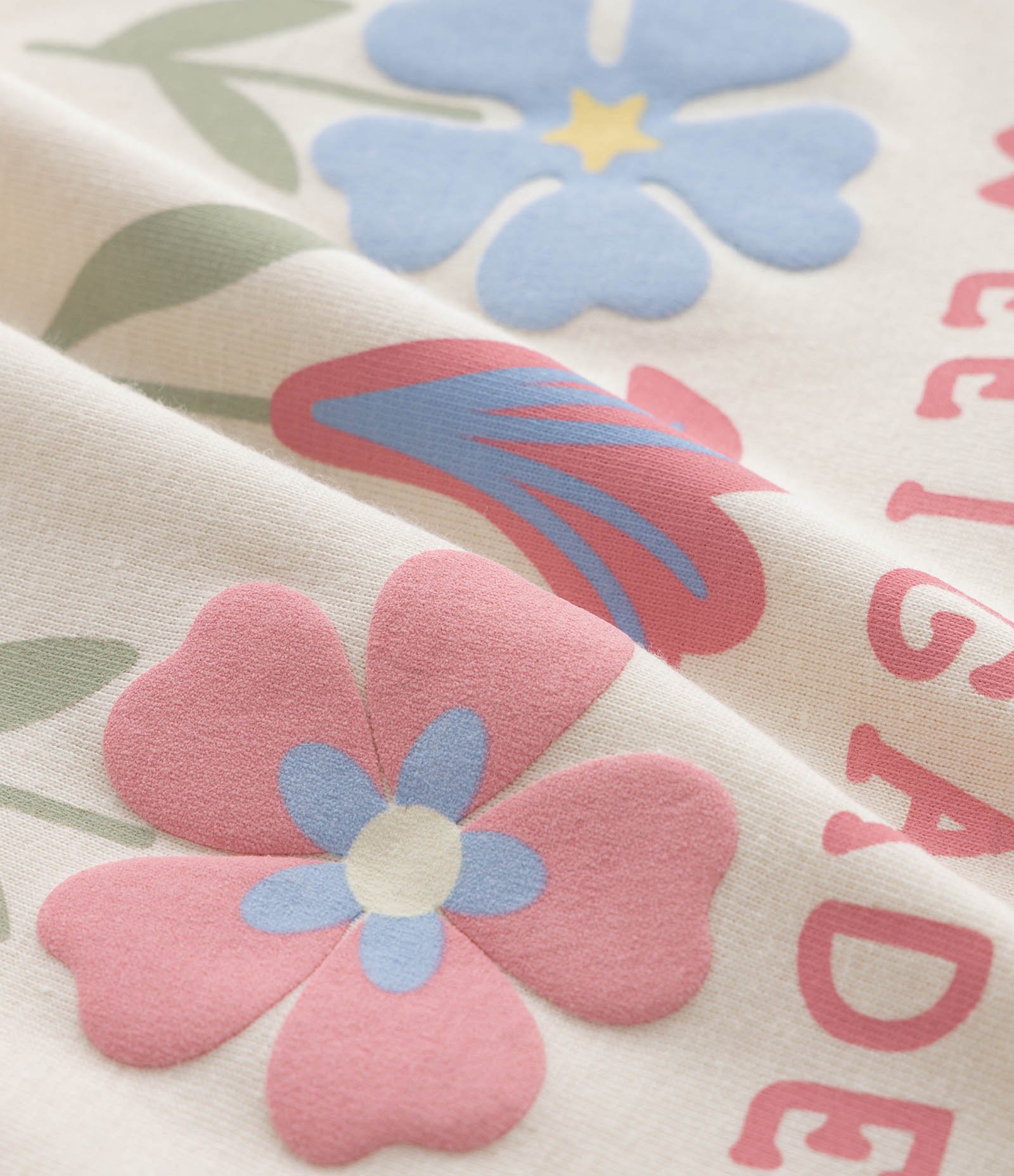 Conjunto Infantil com Estampa Florzinhas - Tam 1 a 6 Anos Bege 11