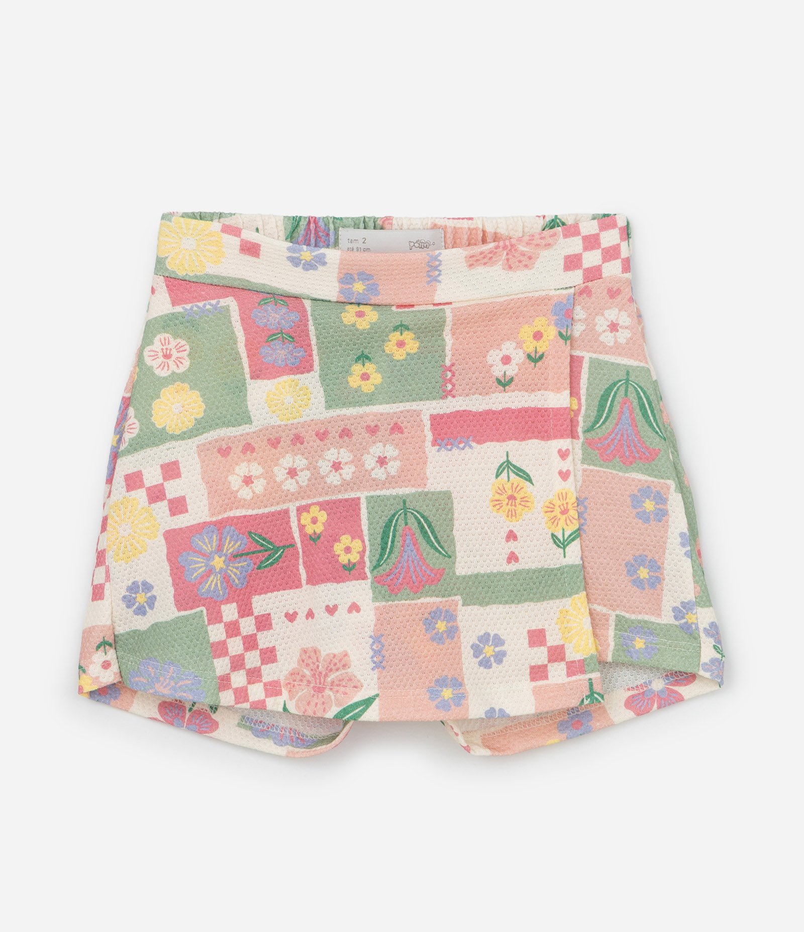 Conjunto Infantil com Estampa Florzinhas - Tam 1 a 6 Anos Bege 5