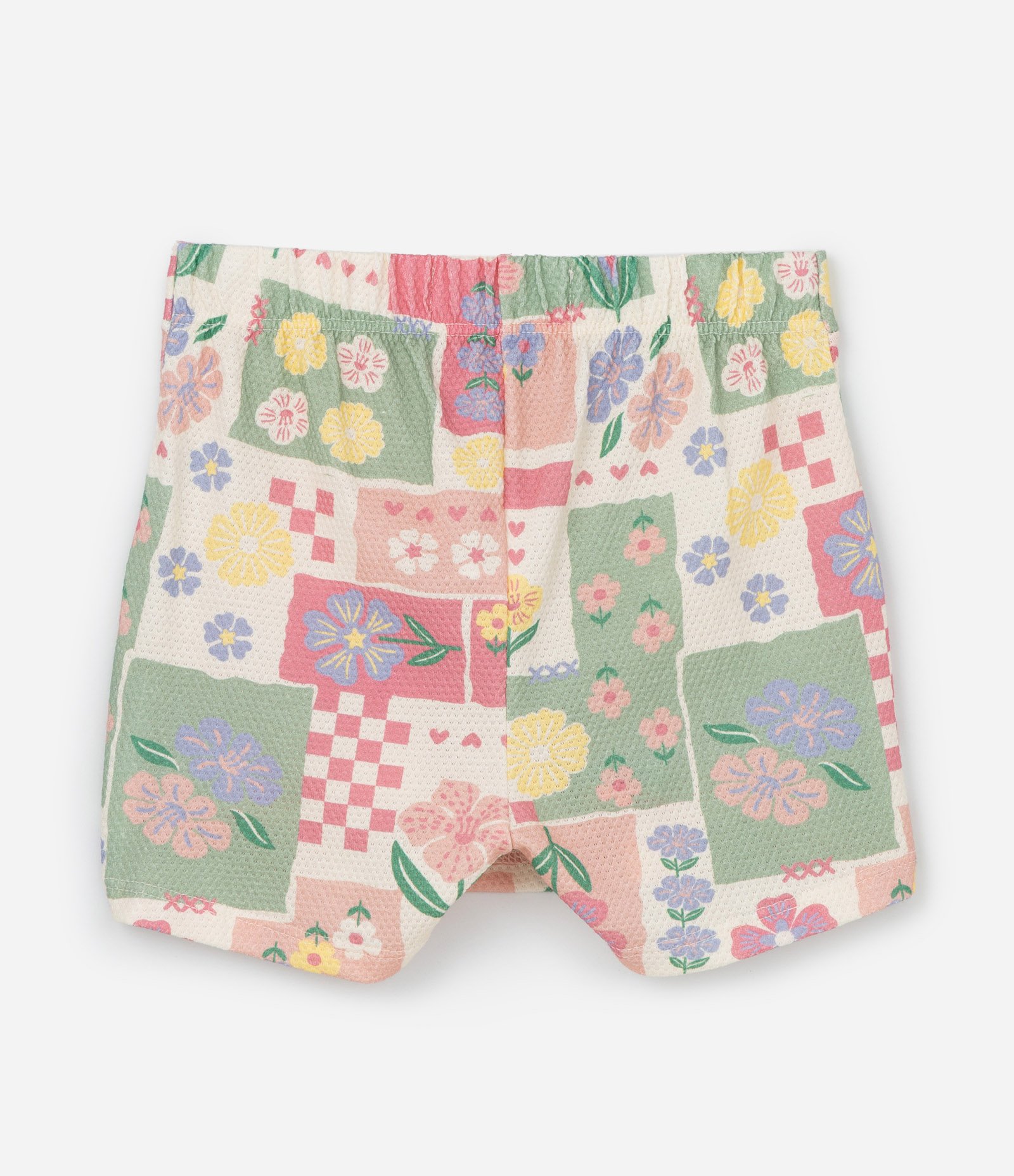 Conjunto Infantil com Estampa Florzinhas - Tam 1 a 6 Anos Bege 6