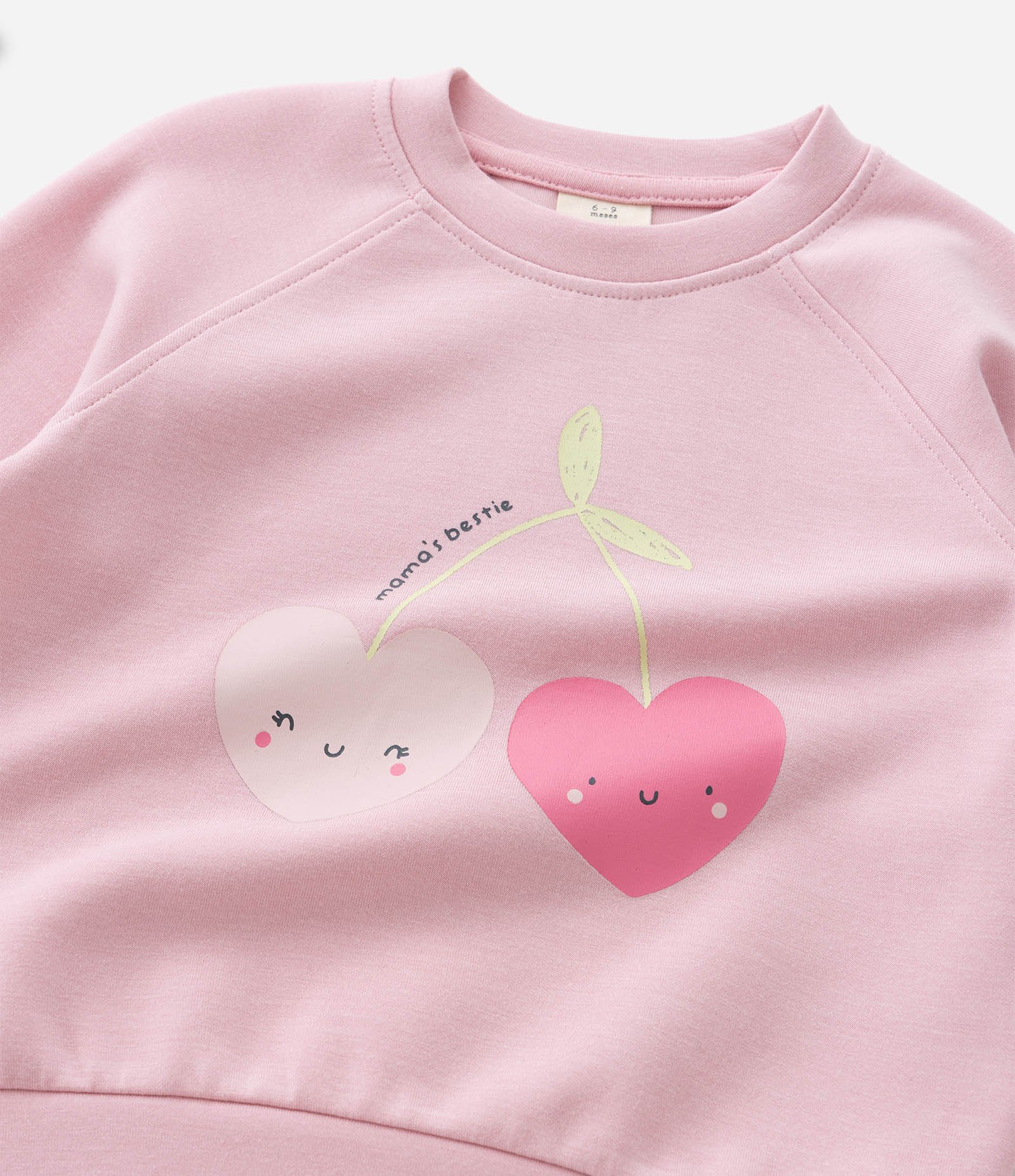 Blusão Infantil em Modal com Estampa de Cerejinhas - Tam 0 a 18 Meses Rosa 7