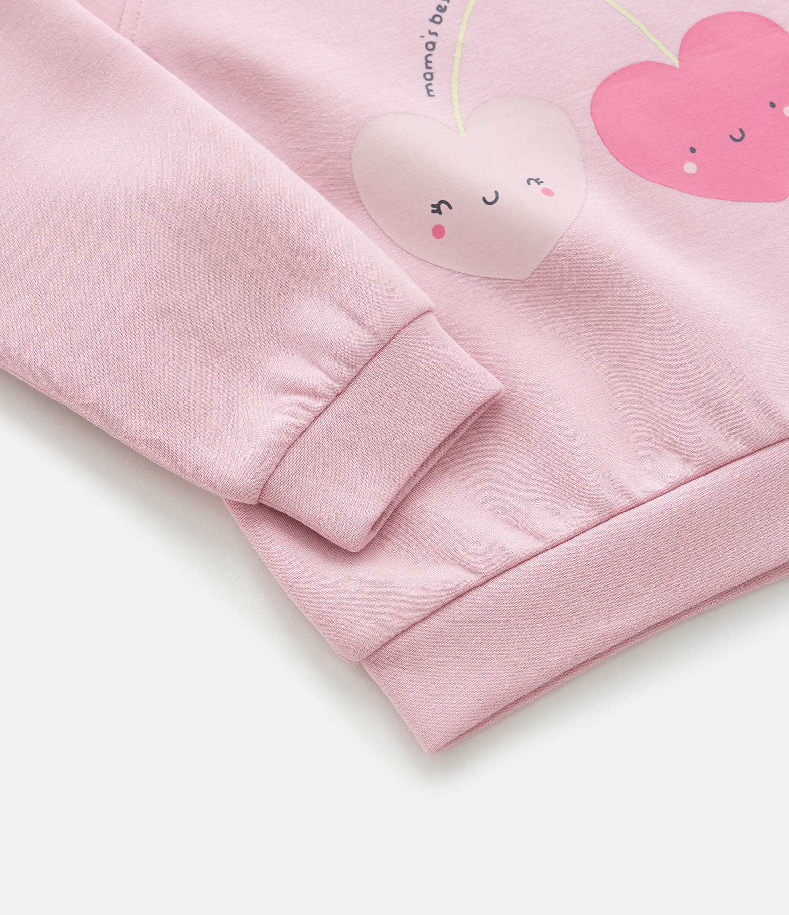 Blusão Infantil em Modal com Estampa de Cerejinhas - Tam 0 a 18 Meses Rosa 5