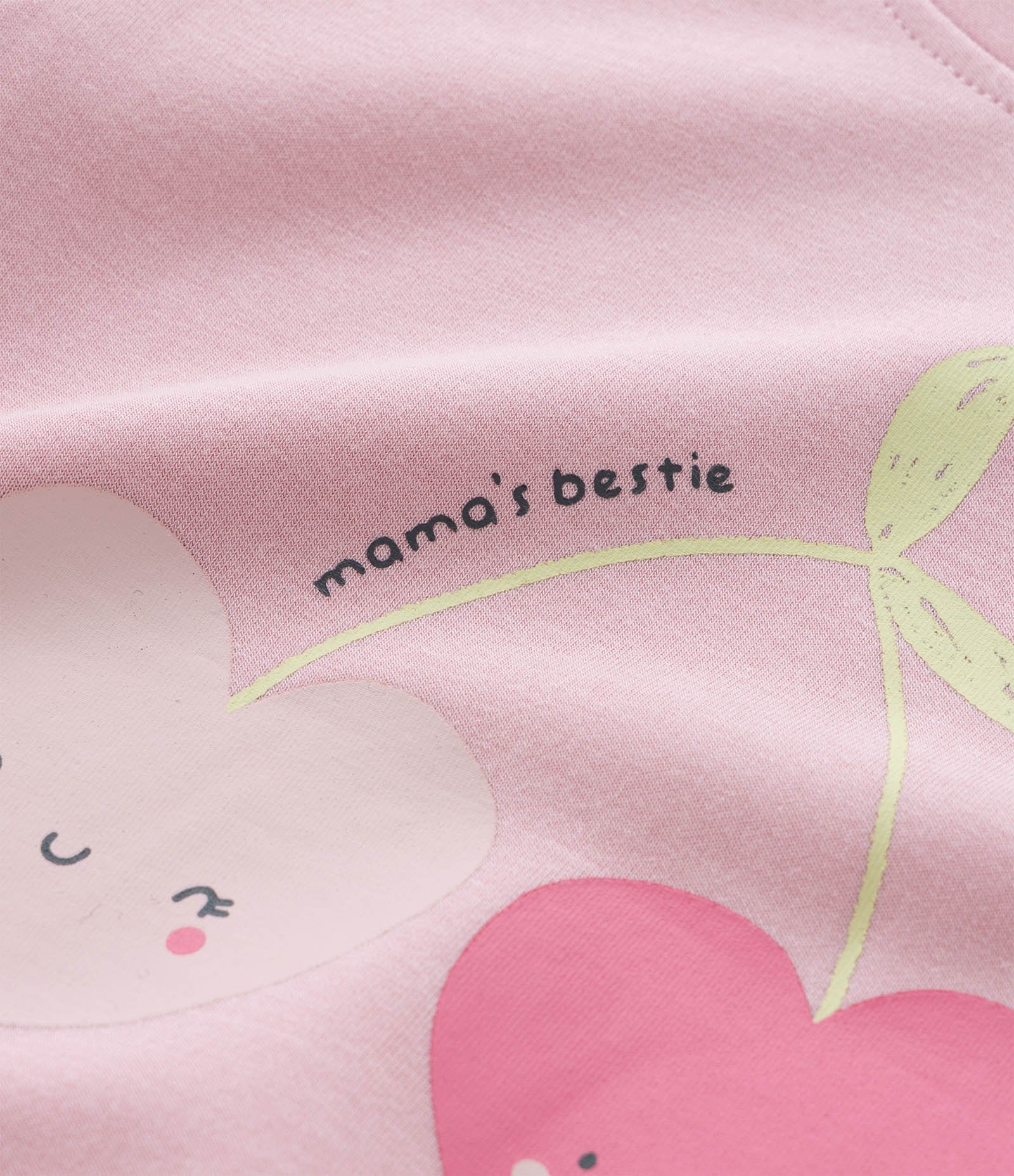 Blusão Infantil em Modal com Estampa de Cerejinhas - Tam 0 a 18 Meses Rosa 6