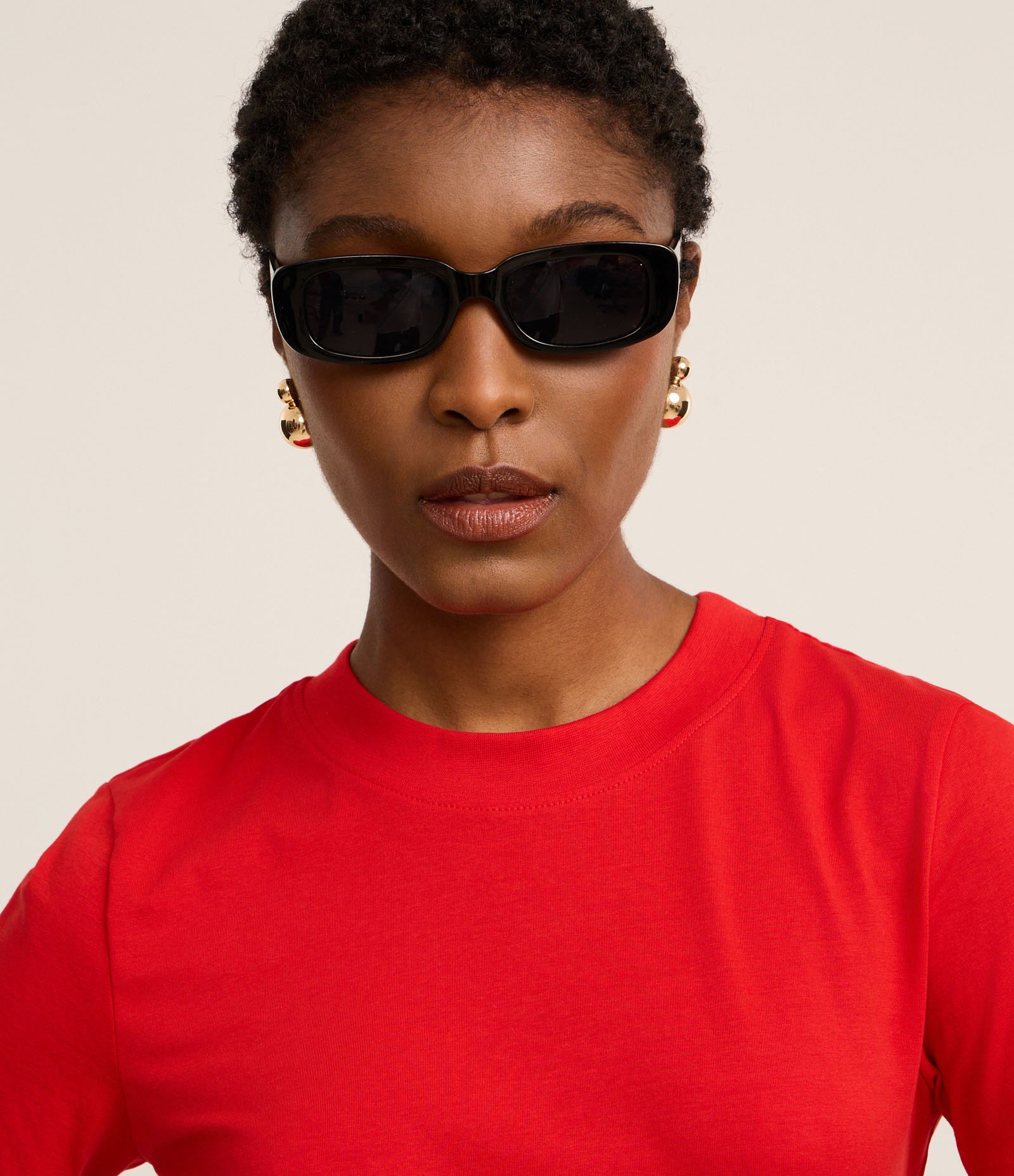 Blusa Básica Justinha em Ribana de Algodão Vermelho 4