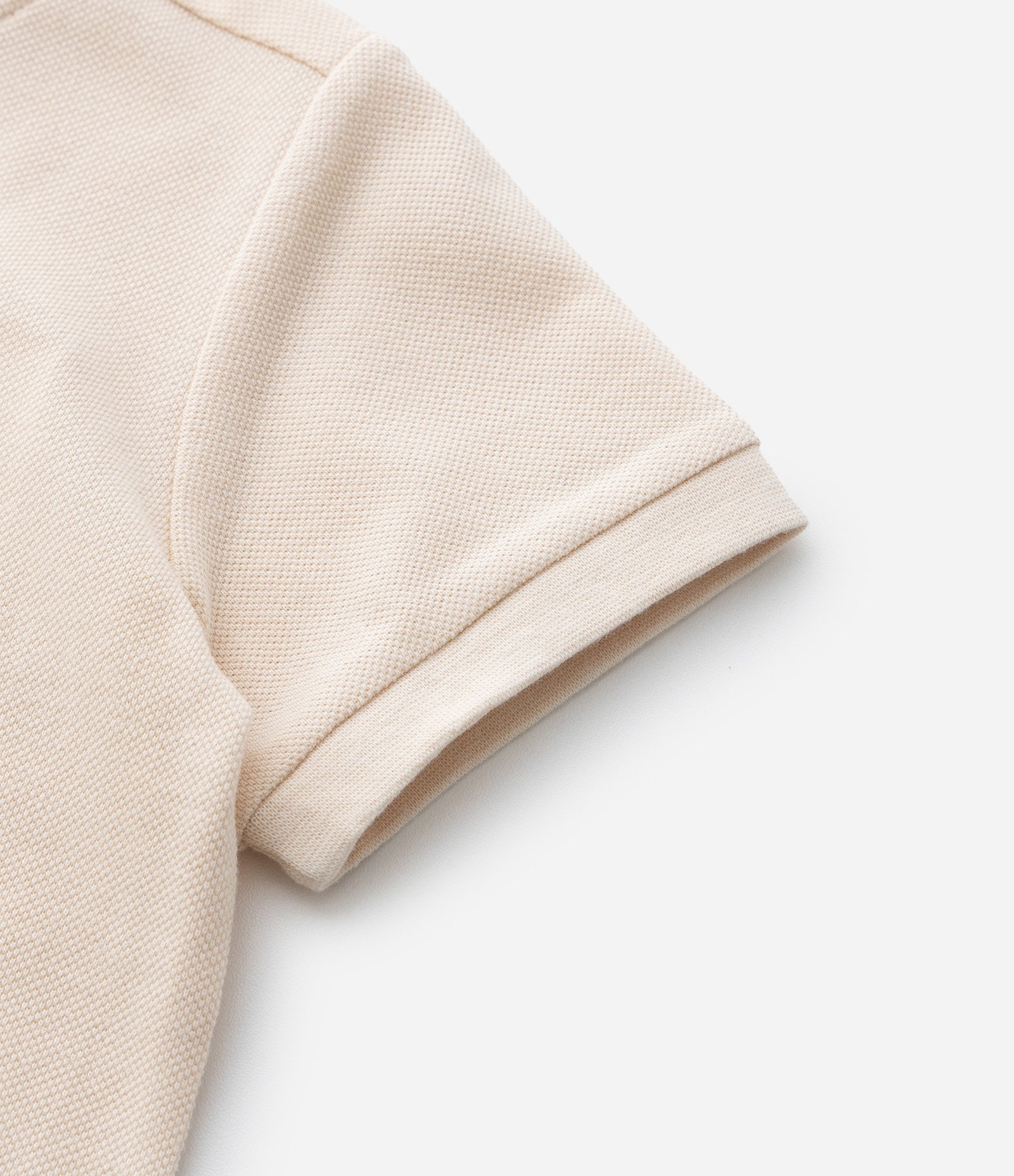 Conjunto Infantil em Piquet com Gola Henley - Tam 1 a 6 Anos Bege/Vermelho 11