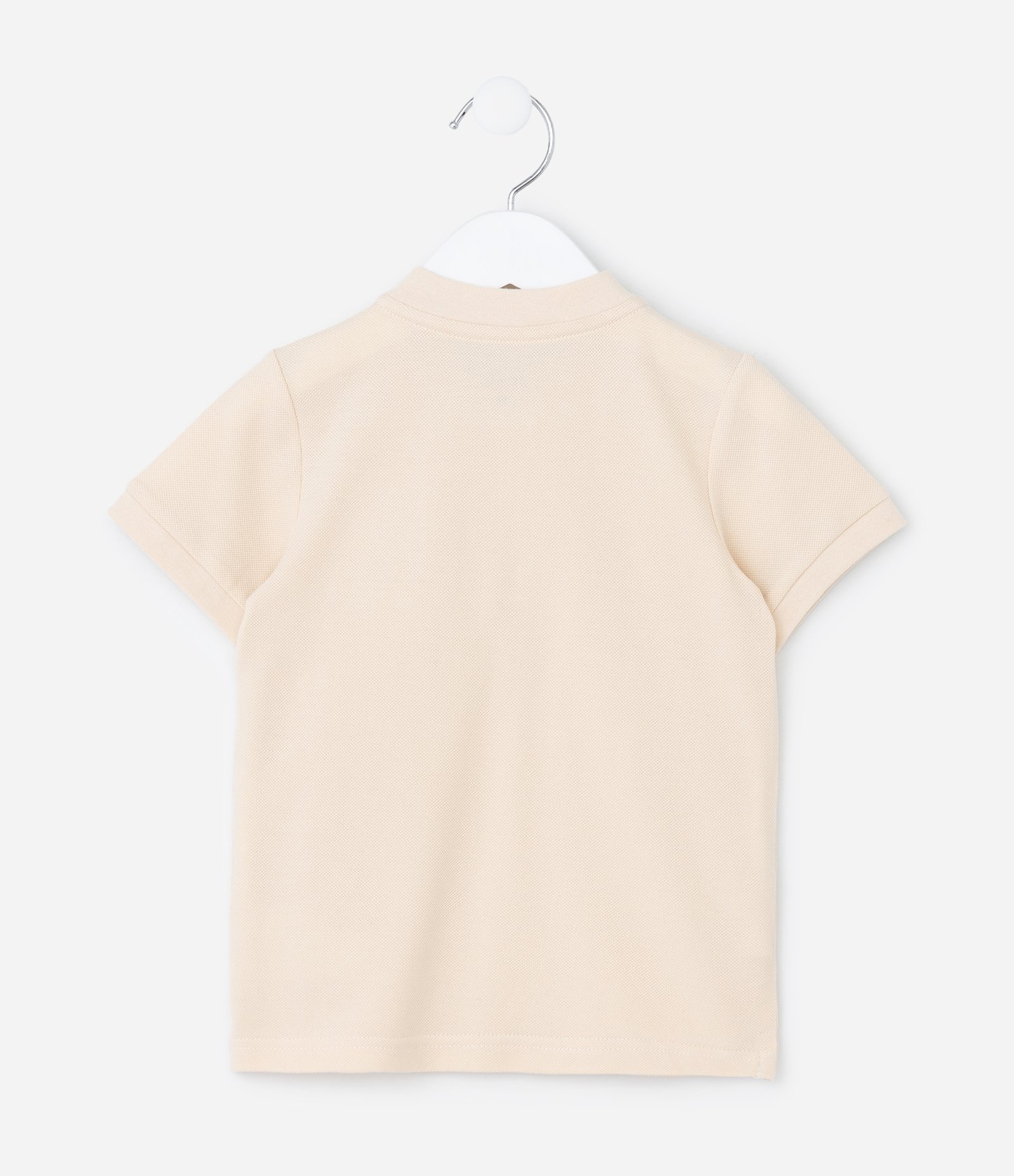 Conjunto Infantil em Piquet com Gola Henley - Tam 1 a 6 Anos Bege/Vermelho 3