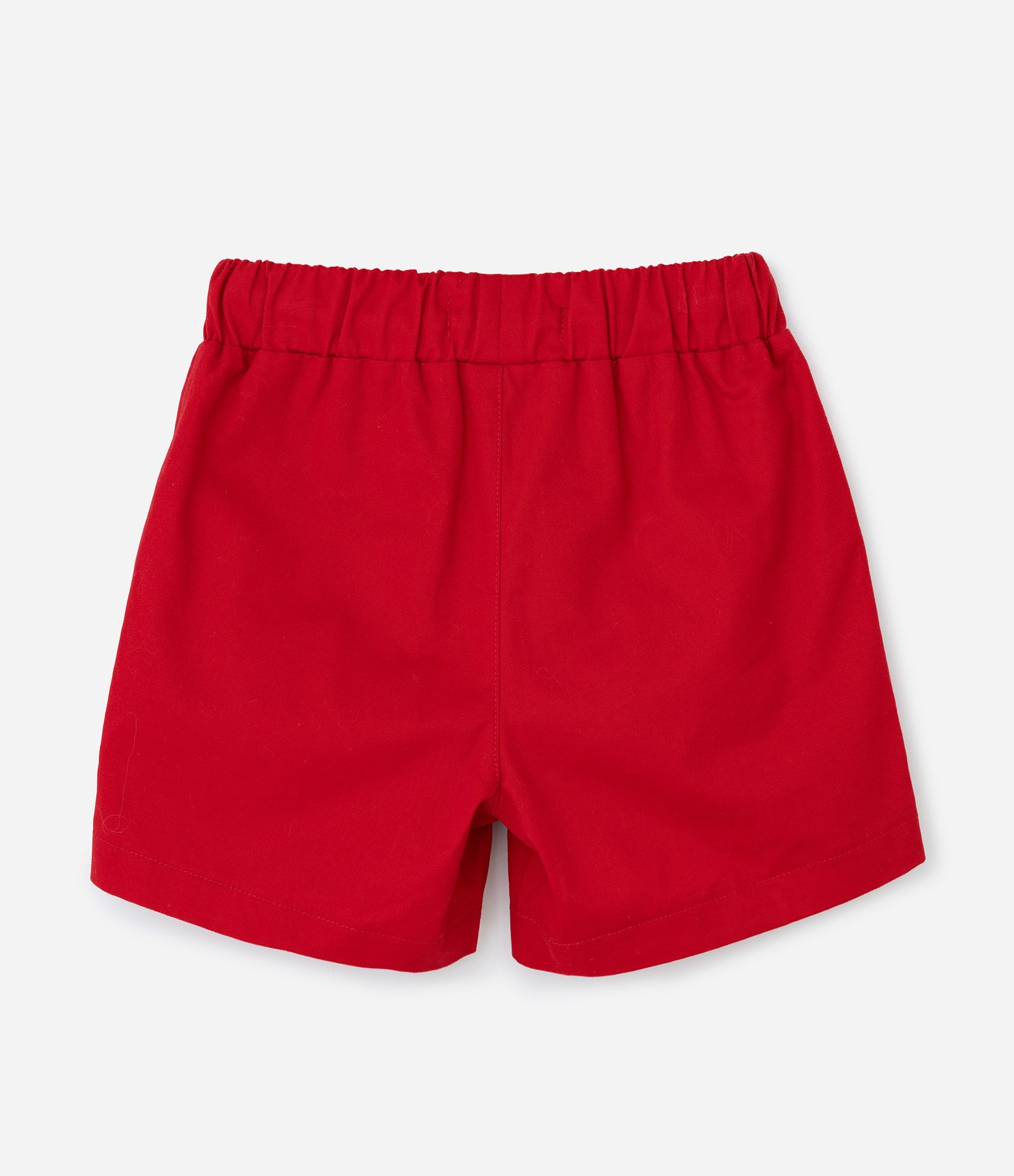 Conjunto Infantil em Piquet com Gola Henley - Tam 1 a 6 Anos Bege/Vermelho 5