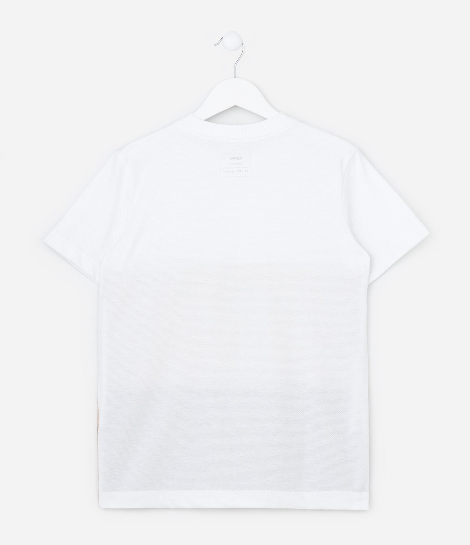 Camiseta Infantil em Malha com Blocos de Cores - Tam 5 a 14 anos Marrom/Bege 2