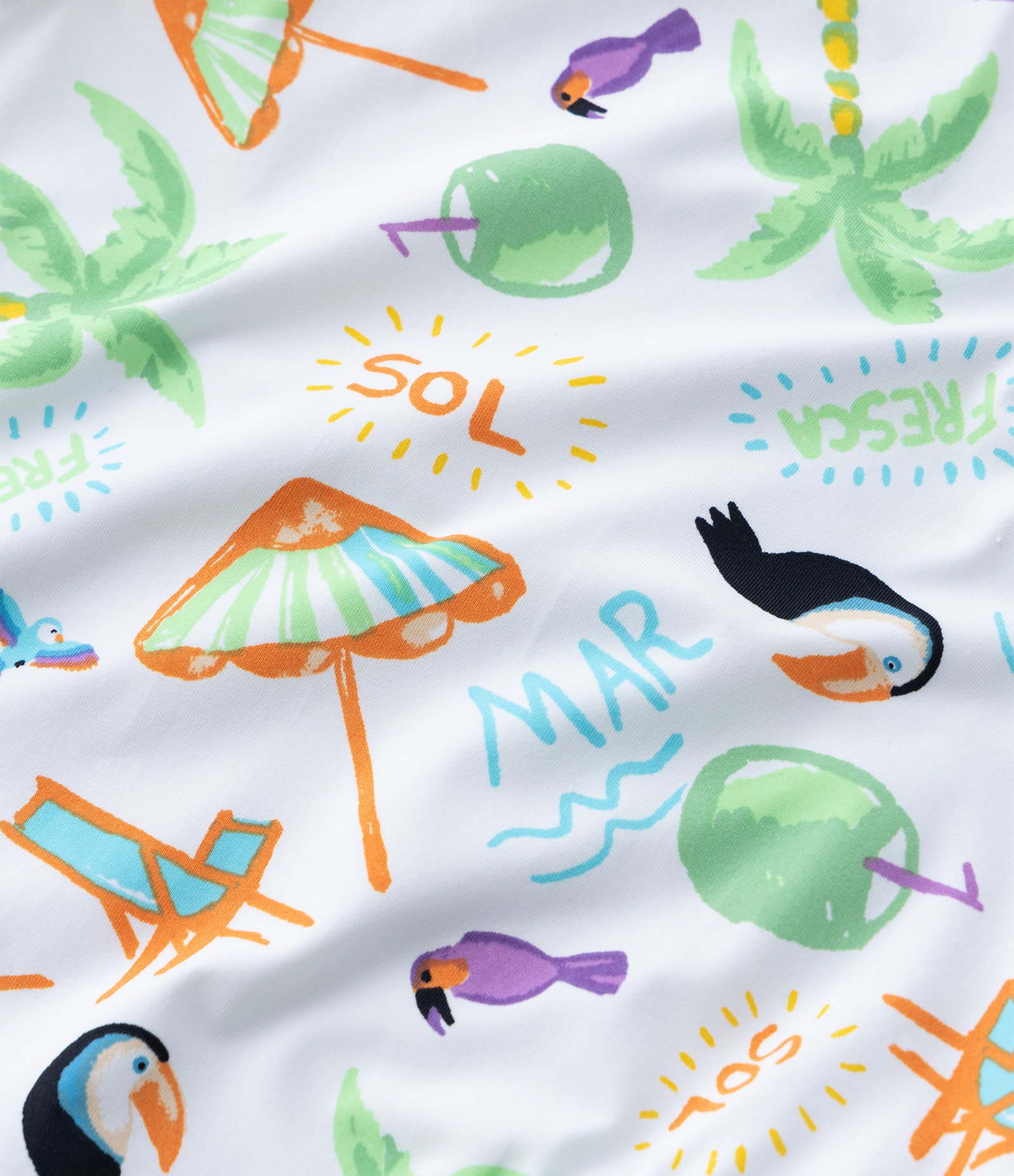 Maiô Infantil com Estampa Tropical e Recorte Vazado - Tam 5 a 14 Anos Multicores 6