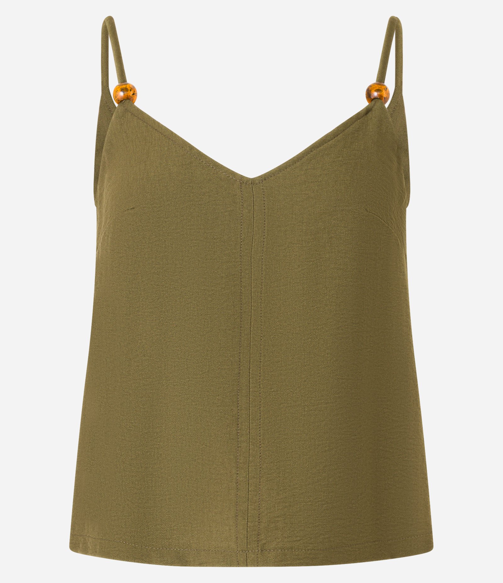 Blusa em Crepe com Decote V e Miçanga na Alça Verde 7