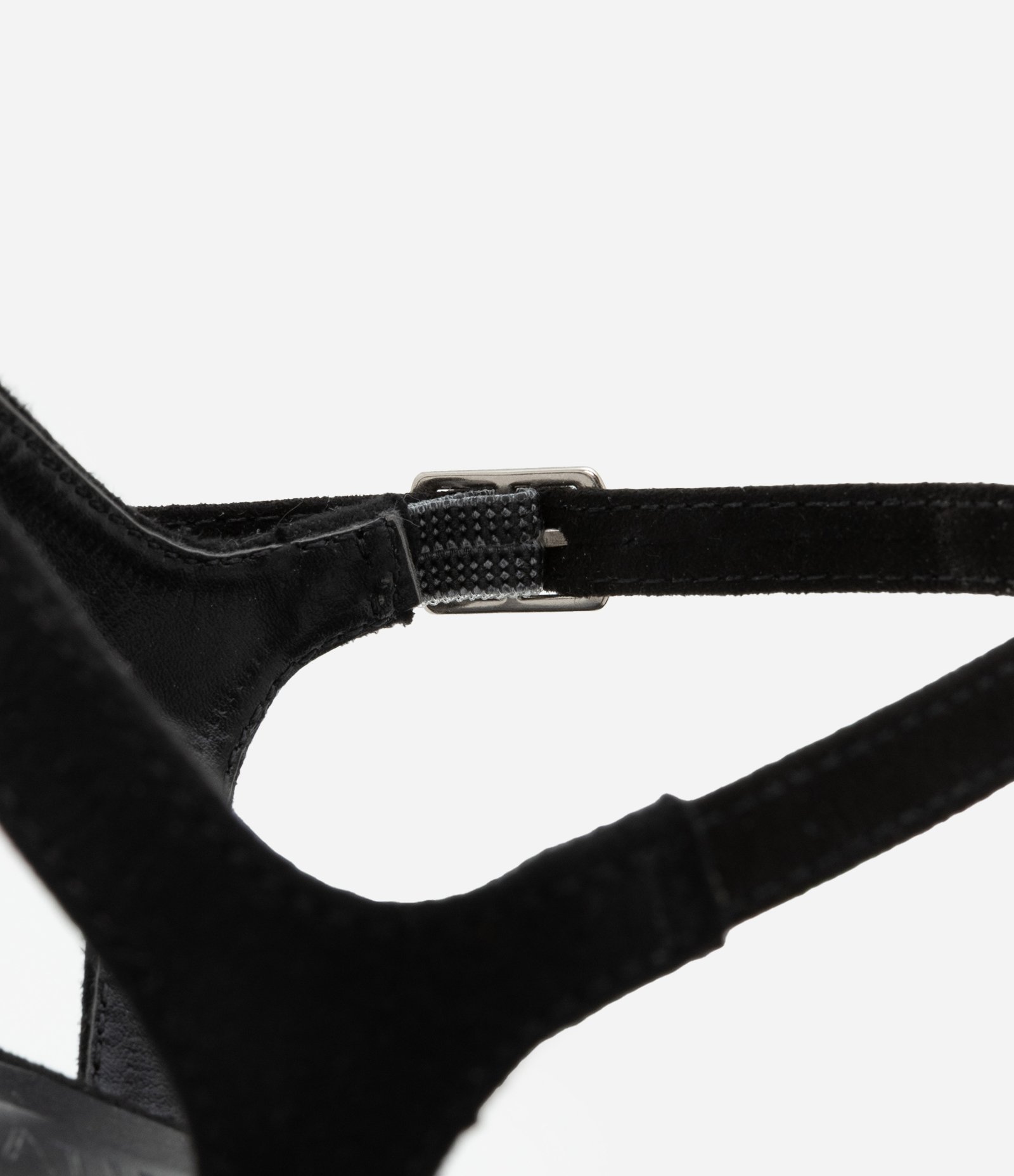 Sandália Meia Pata com Efeito Camurça e Salto Super Alto Preto 4