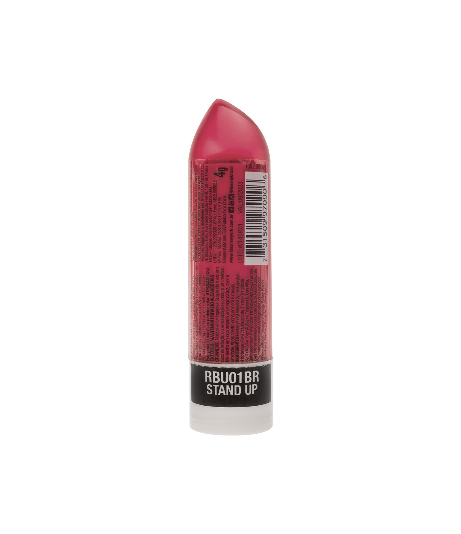 Protetor Labial Hidratante Com Cor FPS10 Balm Up! Stand Up! Ruby Kisses Vermelho 3