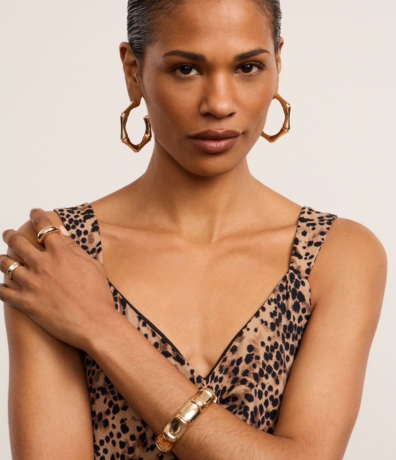 Vestido Evasê Midi em Crepe com Estampa Onla Bicolor 3