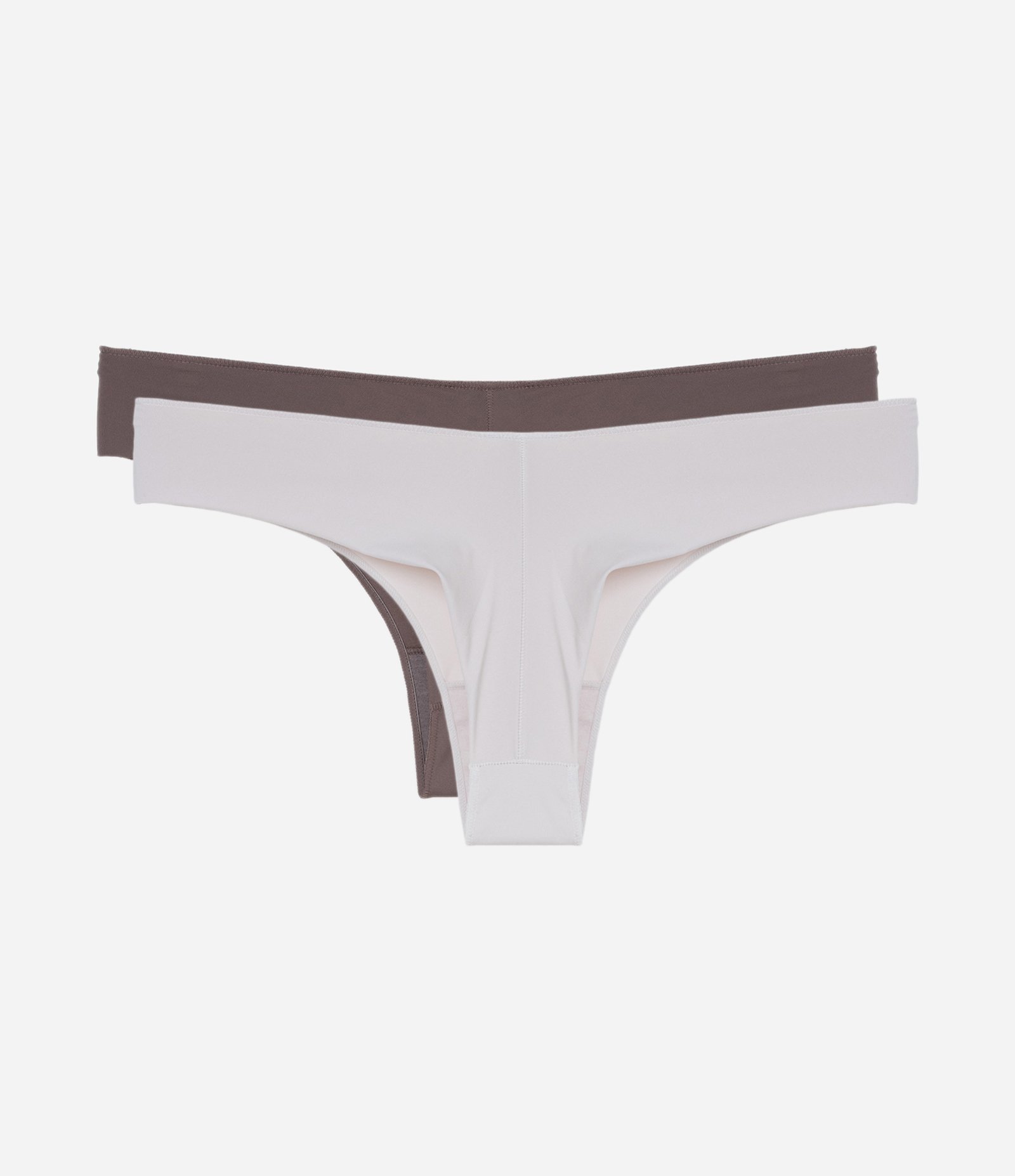 Kit 02 Calcinhas Biquíni Fio Duplo em Microfibra Lilás/Marrom 2