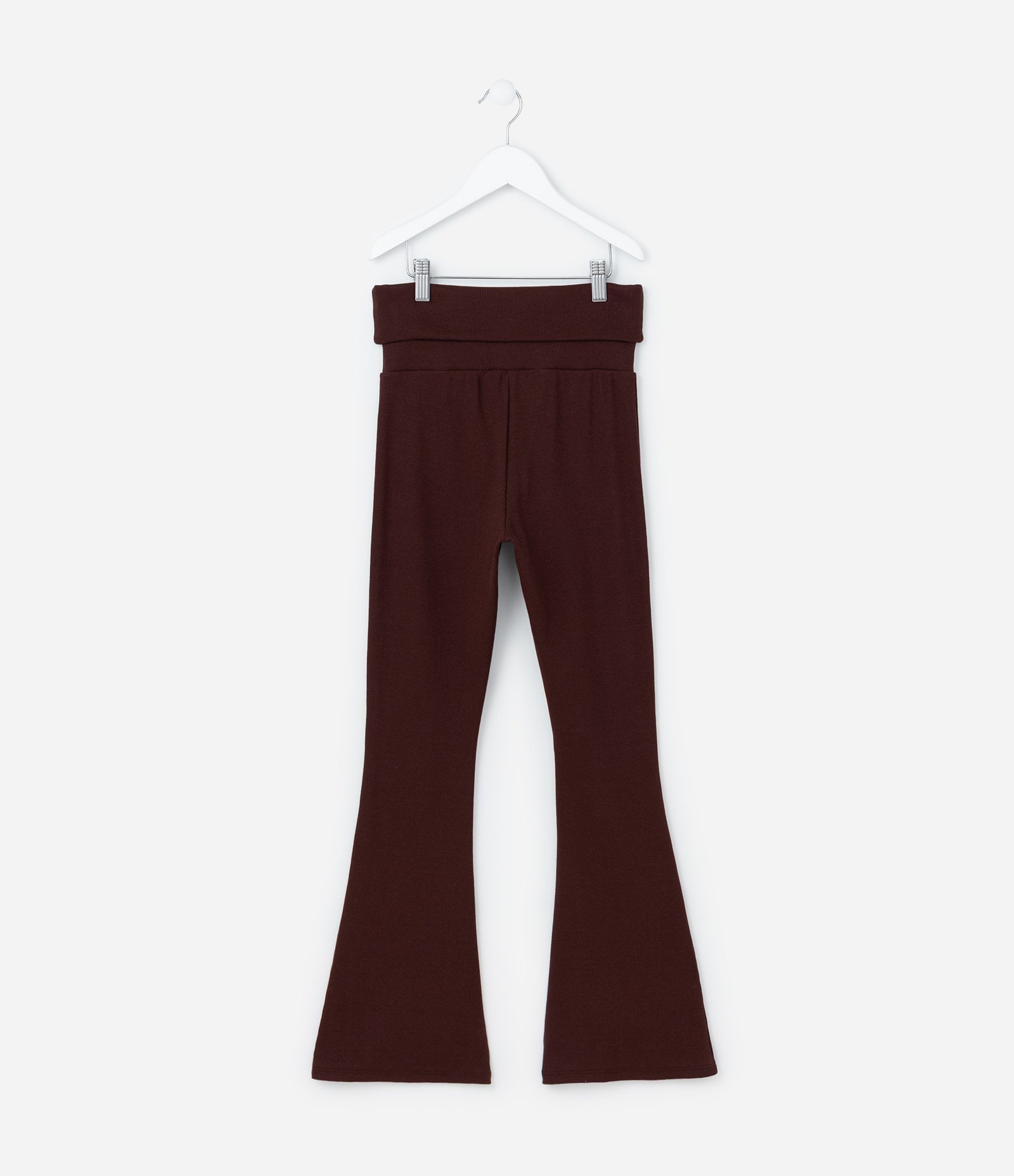 Calça Flare Infantil com Cós Dobrado - Tam 5 a 14 Anos Marrom 2