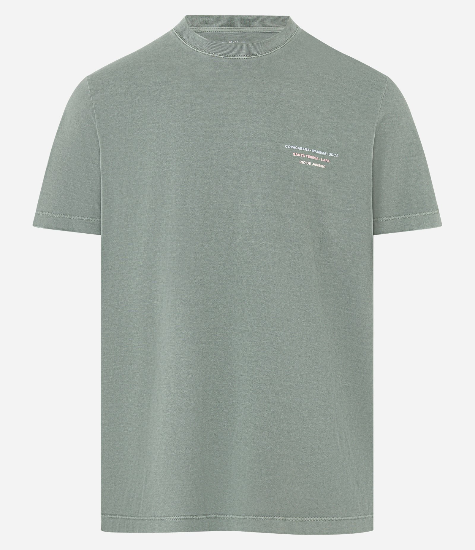 Camiseta Comfort em Algodão com Estampa Lettering Pontos Turísticos RJ Verde 4