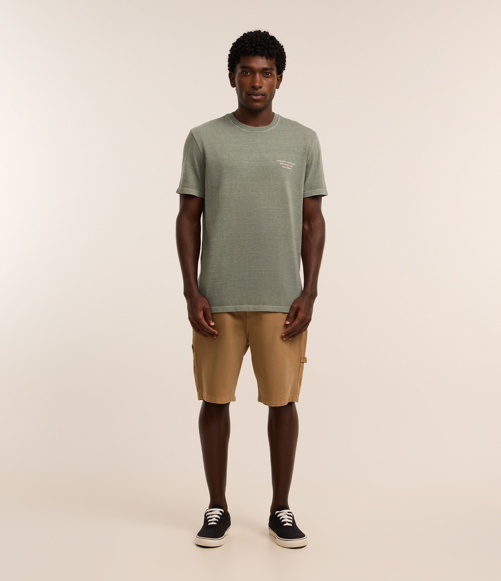 Camiseta Comfort em Algodão com Estampa Lettering Pontos Turísticos RJ Verde 2