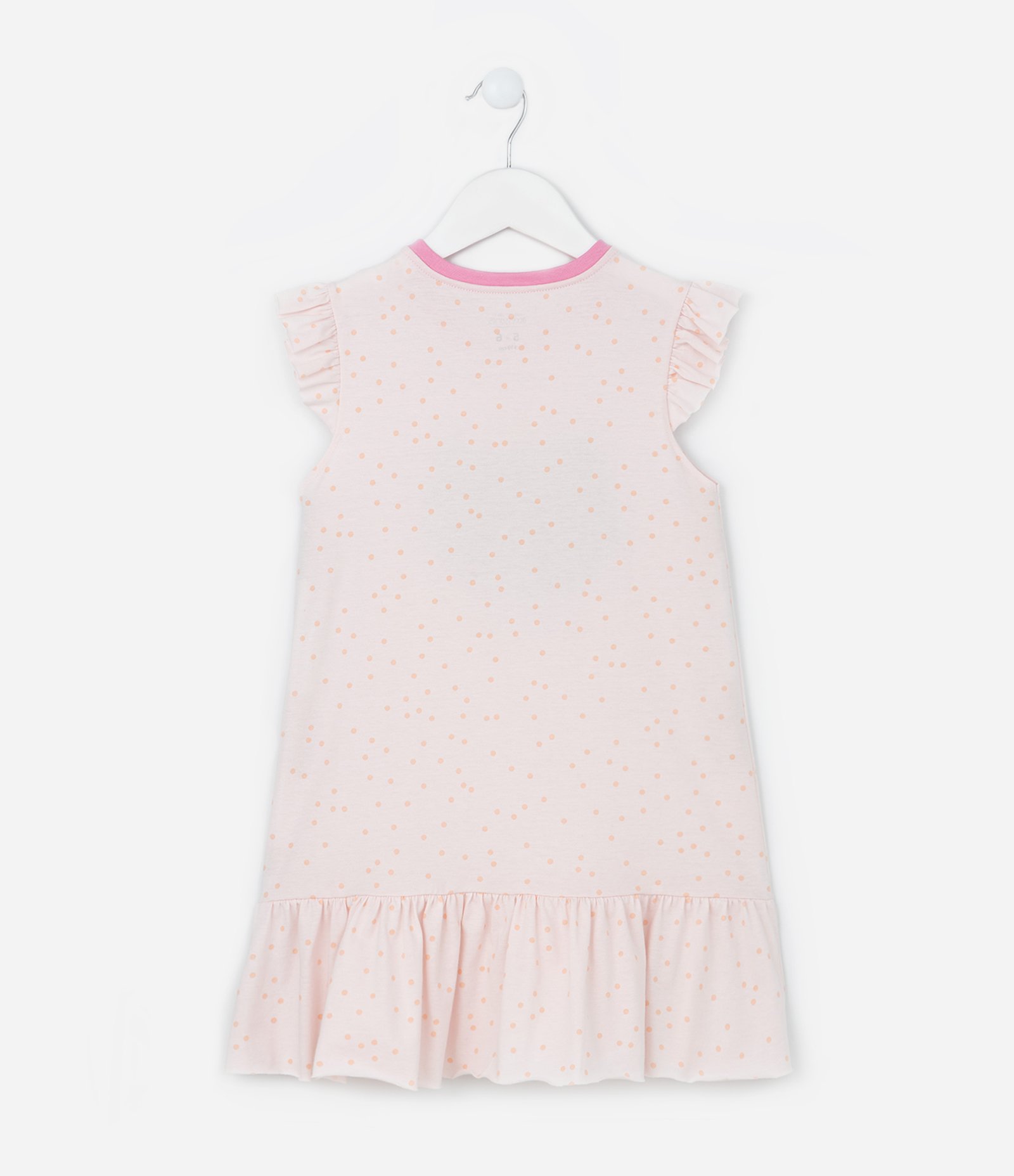 Camisola Infantil com Babados e Estampa de Gatinho que Brilha no Escuro - Tam 4 a 12 anos Rosa 2