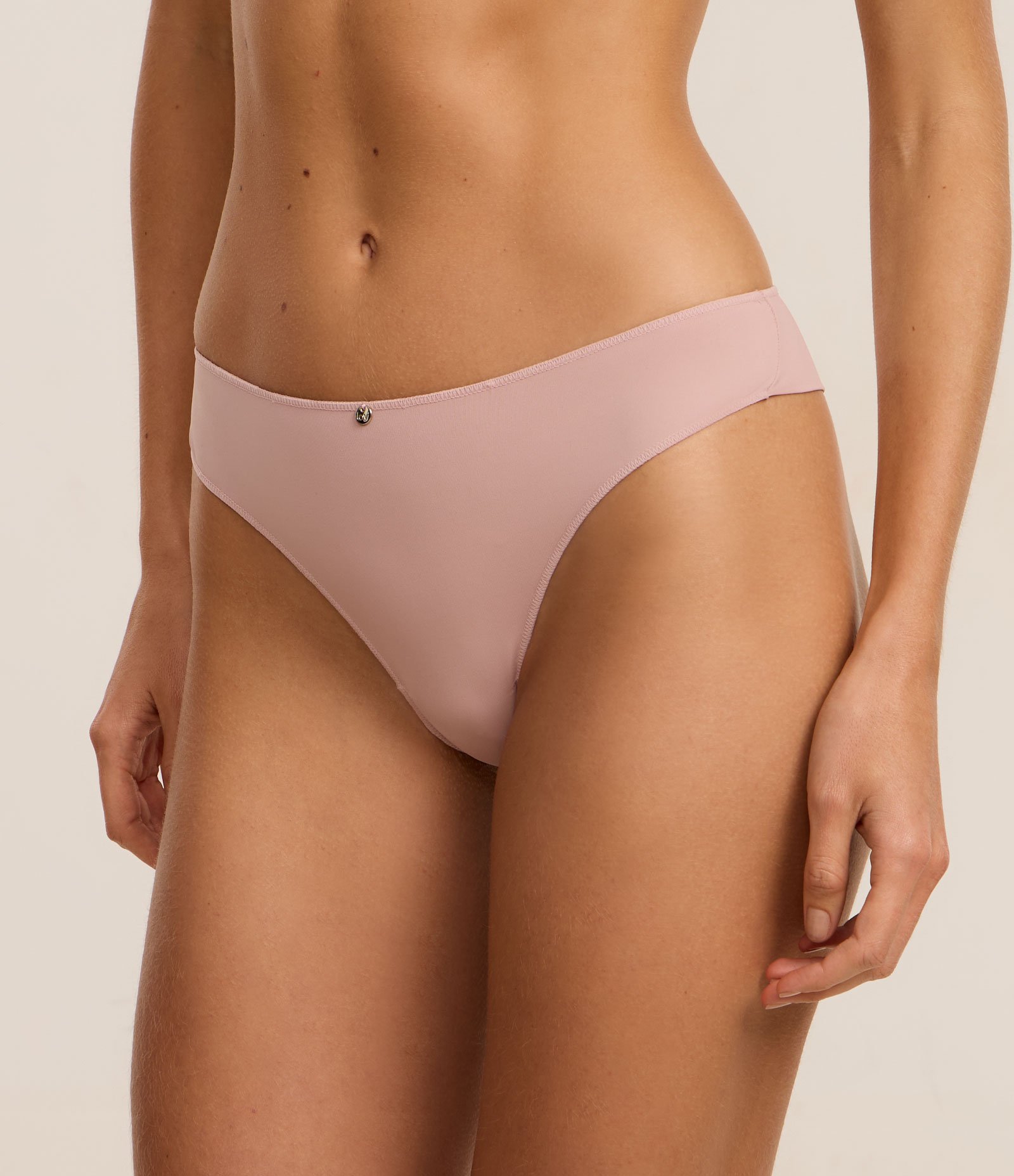 Kit 02 Calcinhas Biquíni Fio Duplo em Microfibra Marrom/Rosa 4