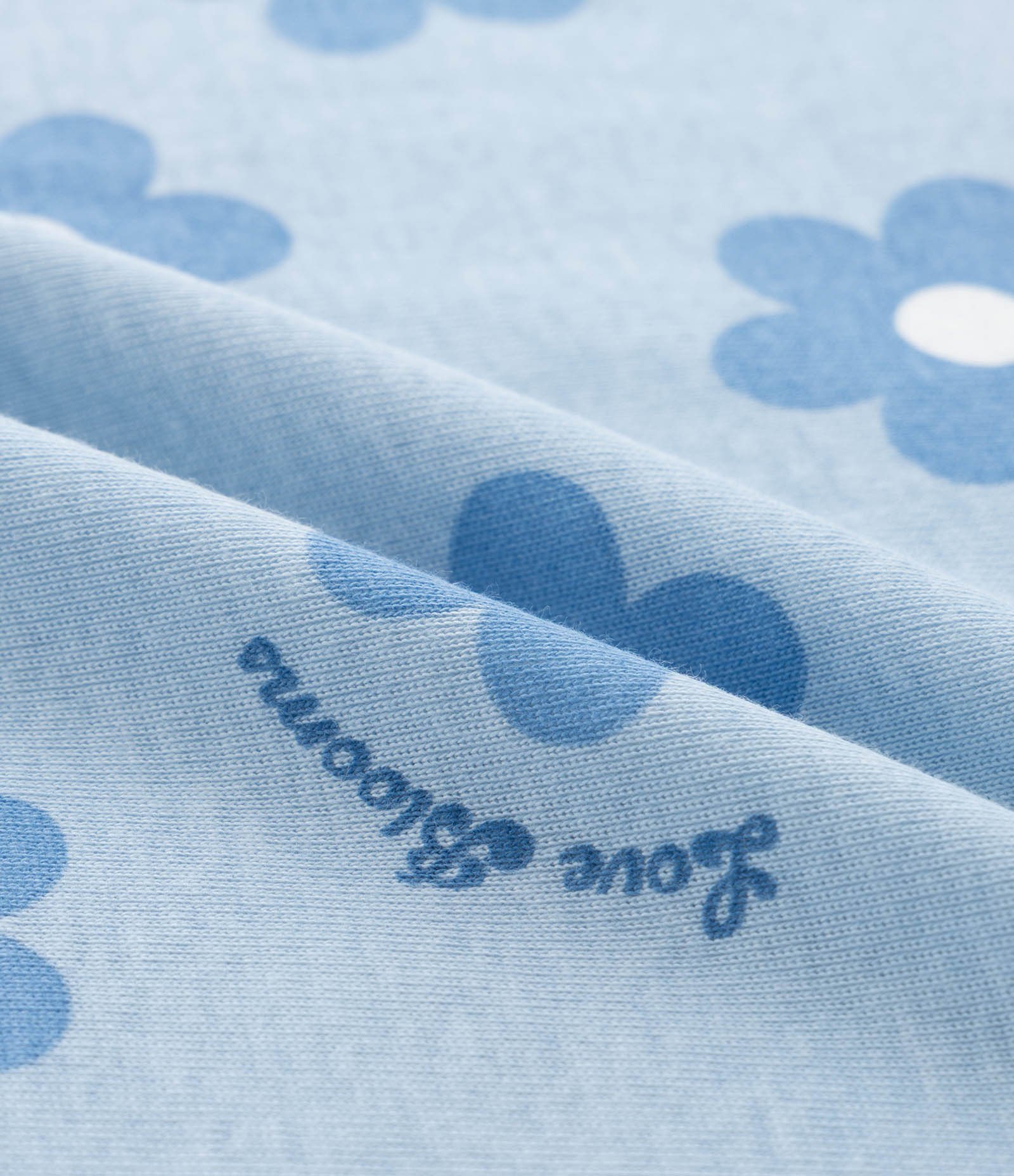 Pijama Infantil em Ribana com Estampa de Florzinhas - Tam 5 a 16 Anos Azul 12