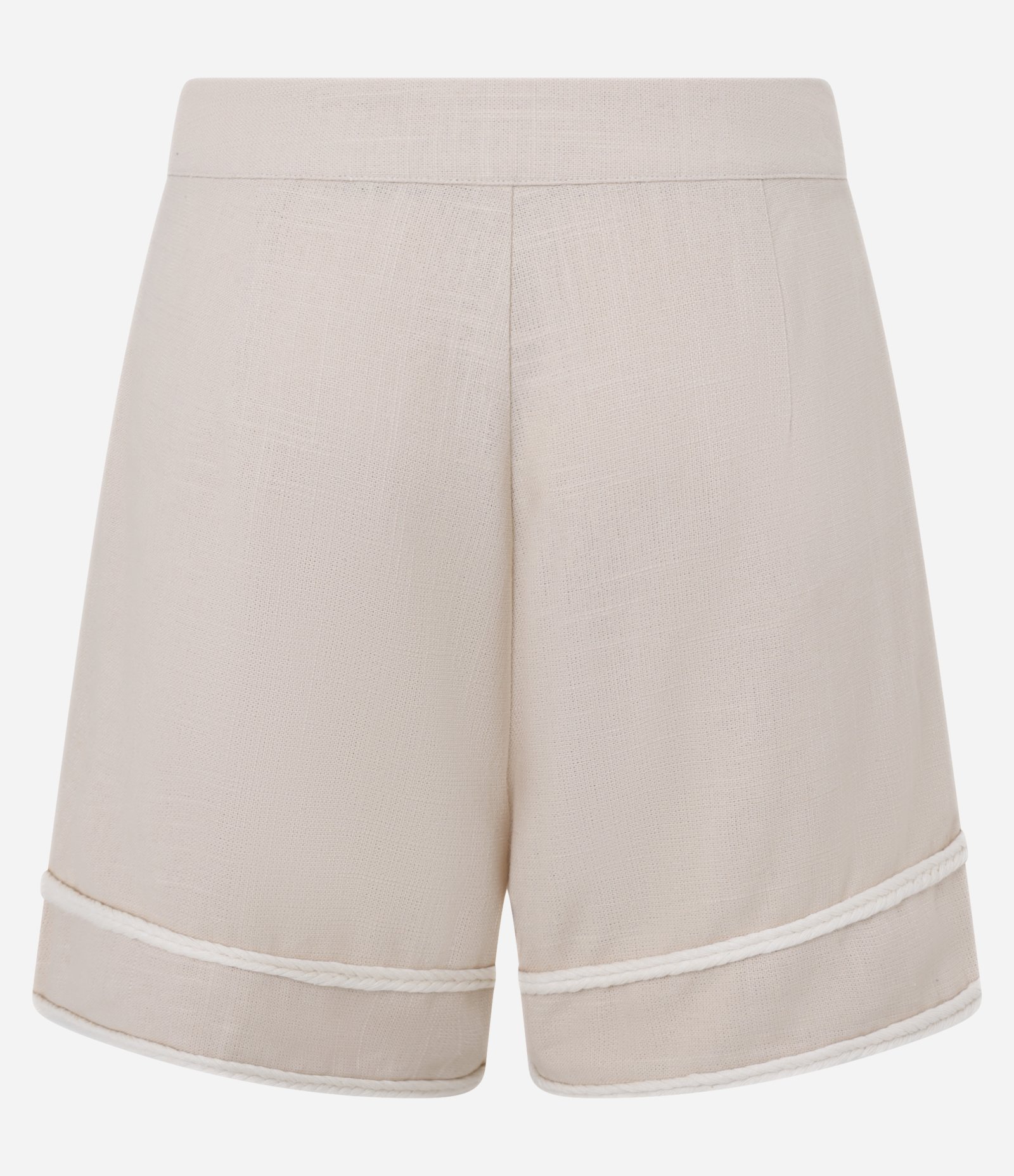 Short em Viscolinho com Detalhe de Corda na Barra Bege 7