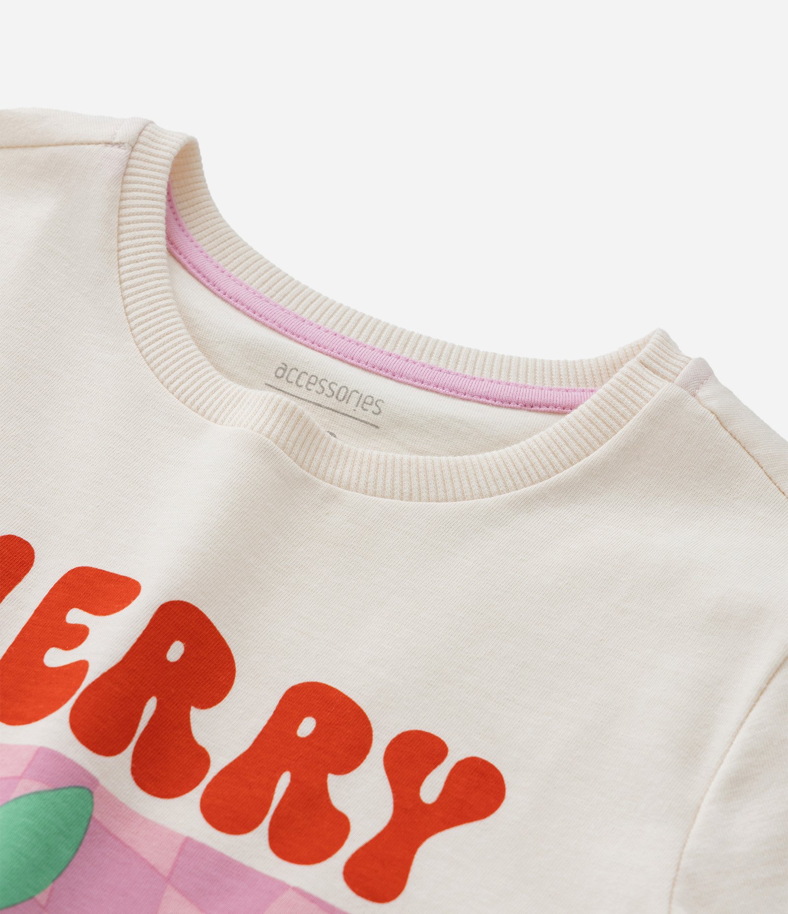 Pijama Infantil com Estampa Cereja -Tam 5 a 14 Anos Bege/Laranja/Rosa 10