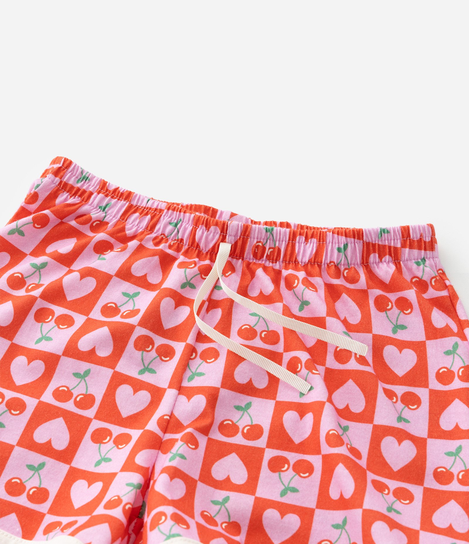 Pijama Infantil com Estampa Cereja -Tam 5 a 14 Anos Bege/Laranja/Rosa 6