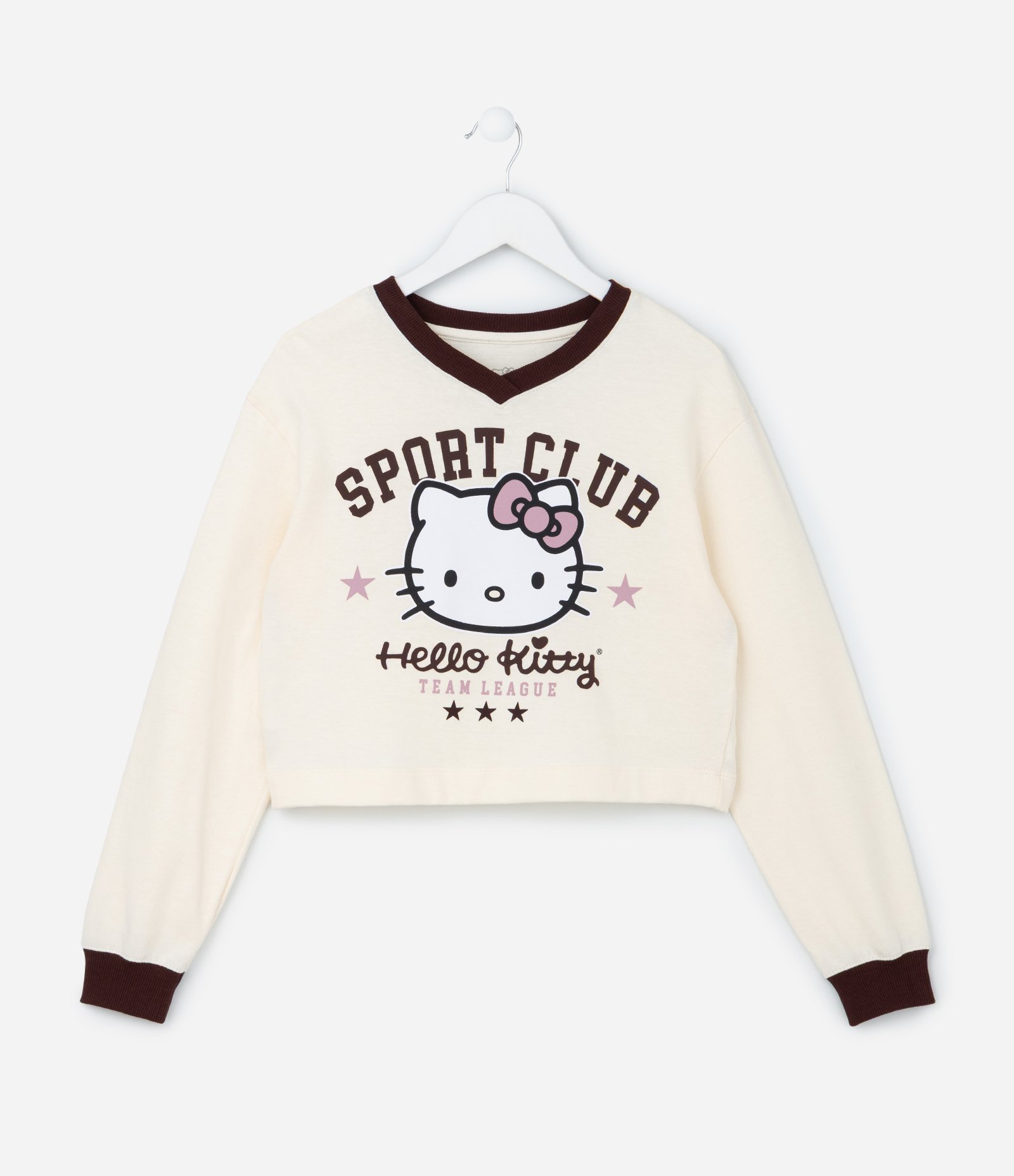 Casaco Infantil em Moletinho Estampa Hello Kitty - Tam 5 a 14 Anos Bege 2