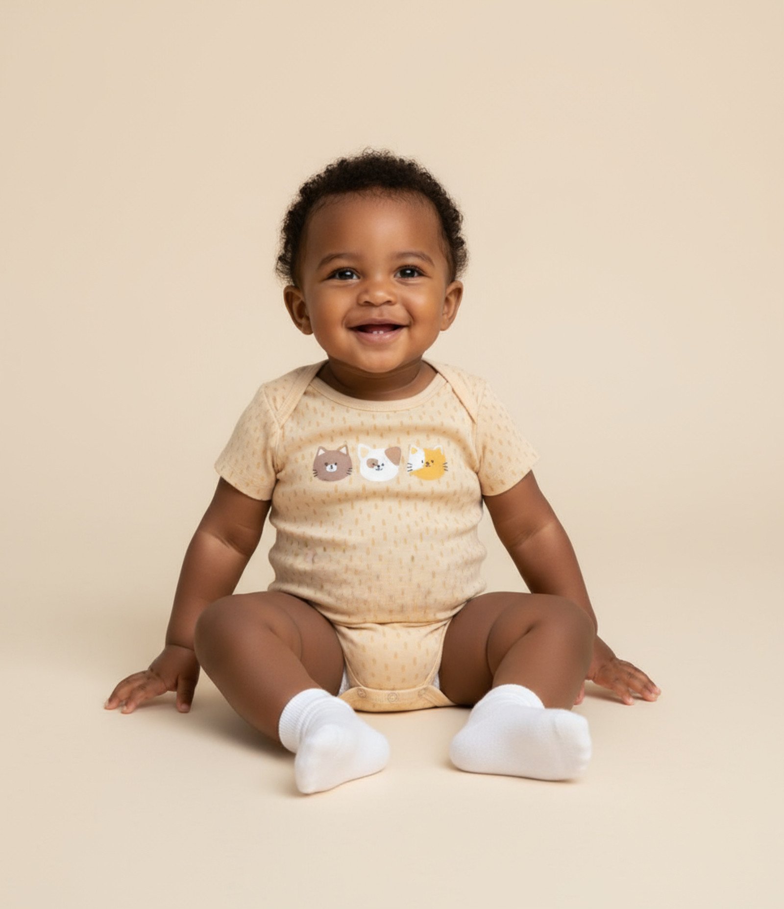 Body Infantil com Estampa de Bichinhos - Tam RN a 18 meses Laranja 1