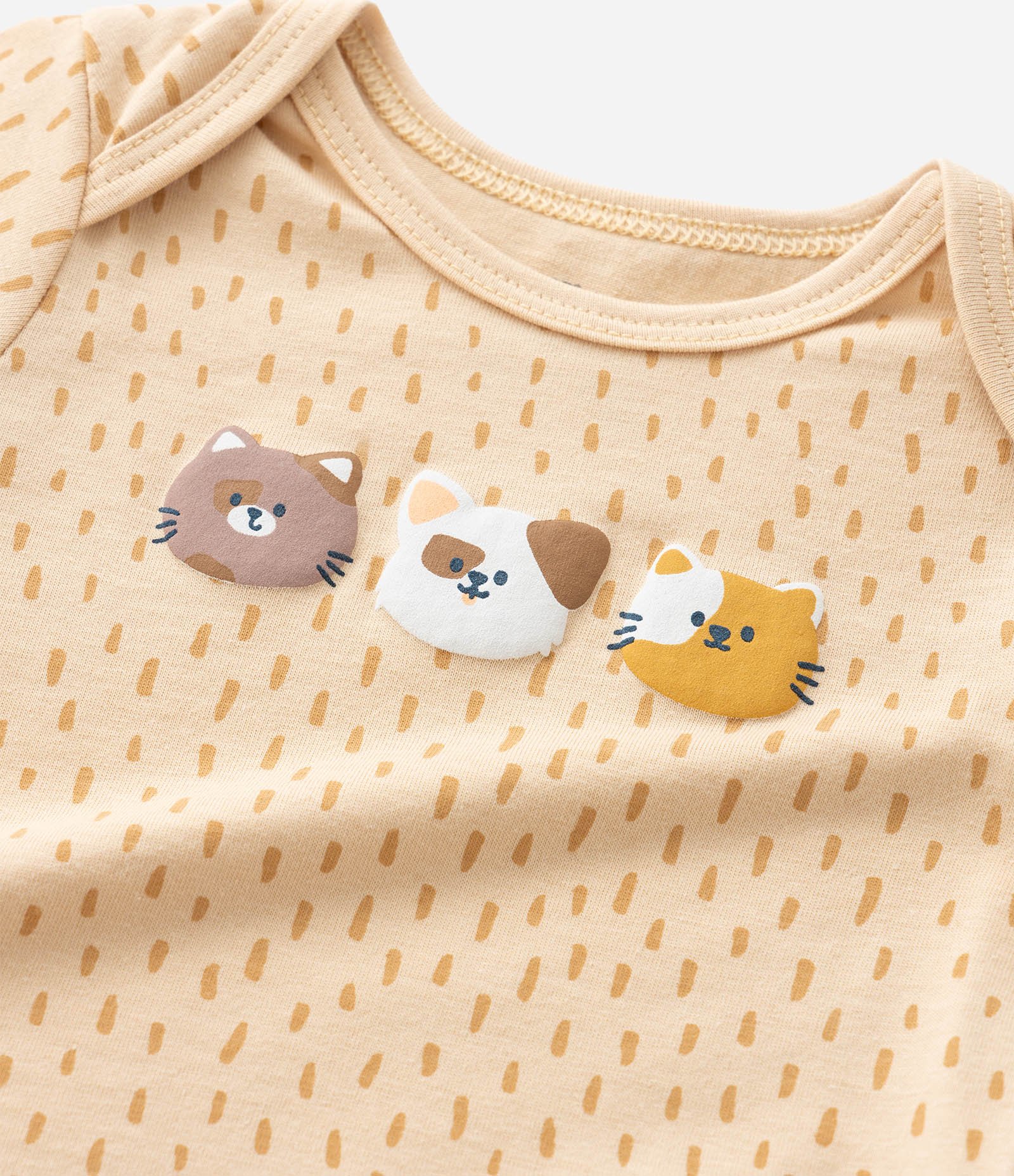 Body Infantil com Estampa de Bichinhos - Tam RN a 18 meses Laranja 7