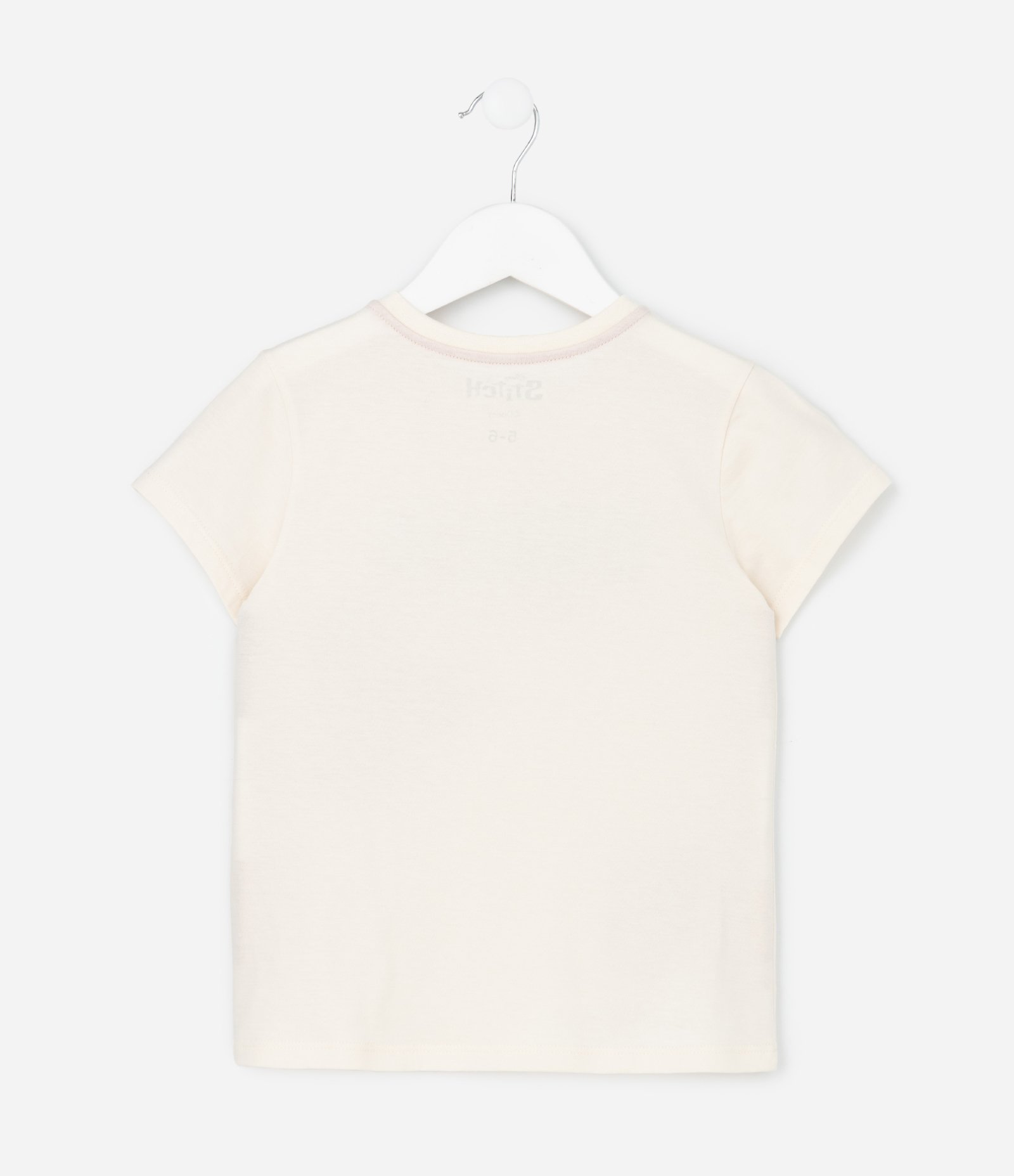 Pijama Infantil com Estampa do Stitch Ohana - Tam 2 a 14 Anos Bege/Laranja 3