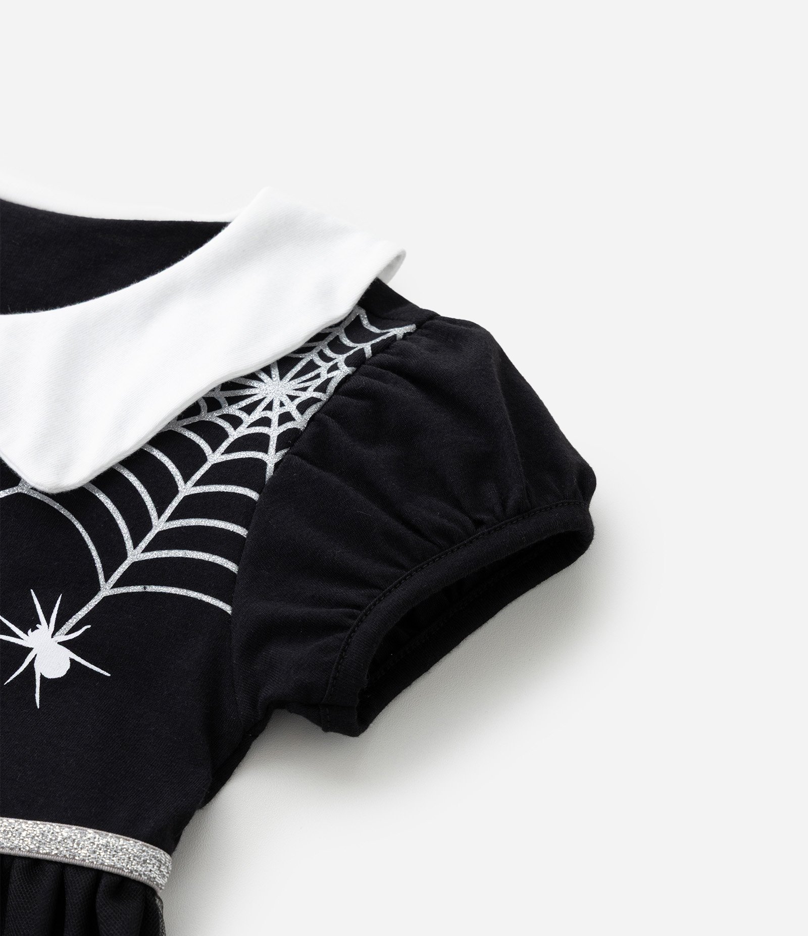 Camisola Infantil com Estampa Teia de Aranha - Tam 4 a 10 Anos Preto 6