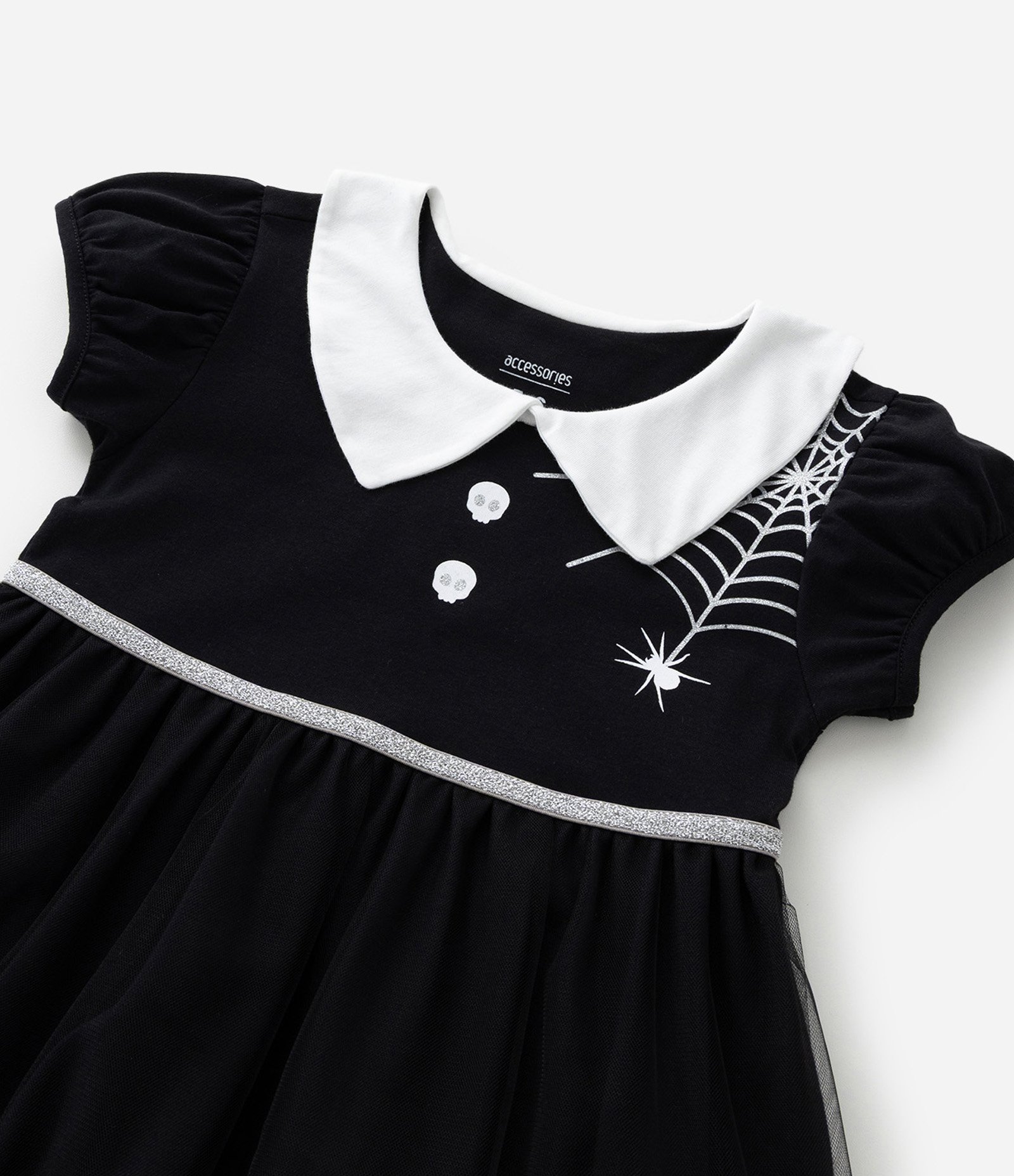 Camisola Infantil com Estampa Teia de Aranha - Tam 4 a 10 Anos Preto 7