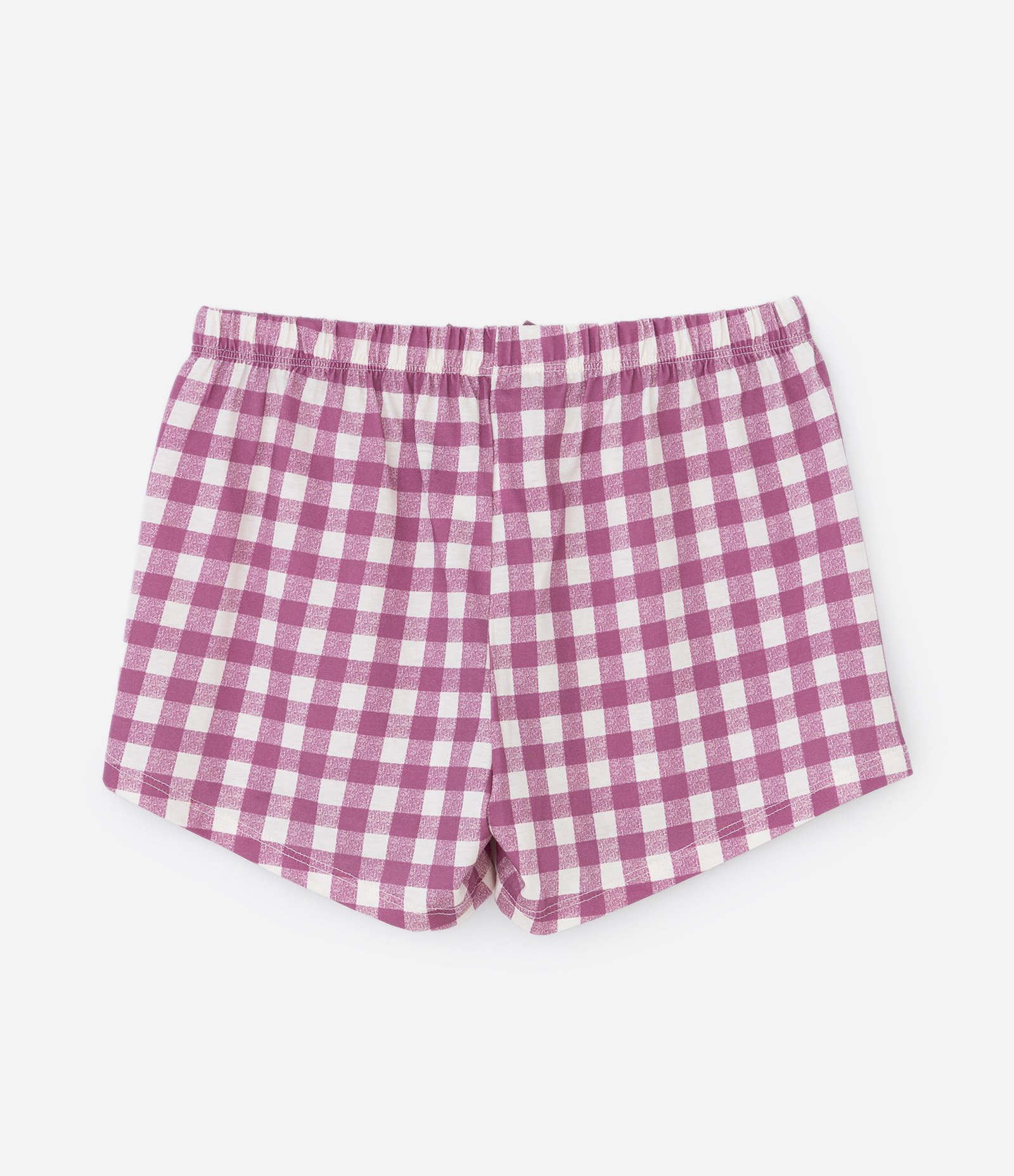 Pijama Infantil com Estampa Xadrez - Tam 5 a 16 Anos Bege 5