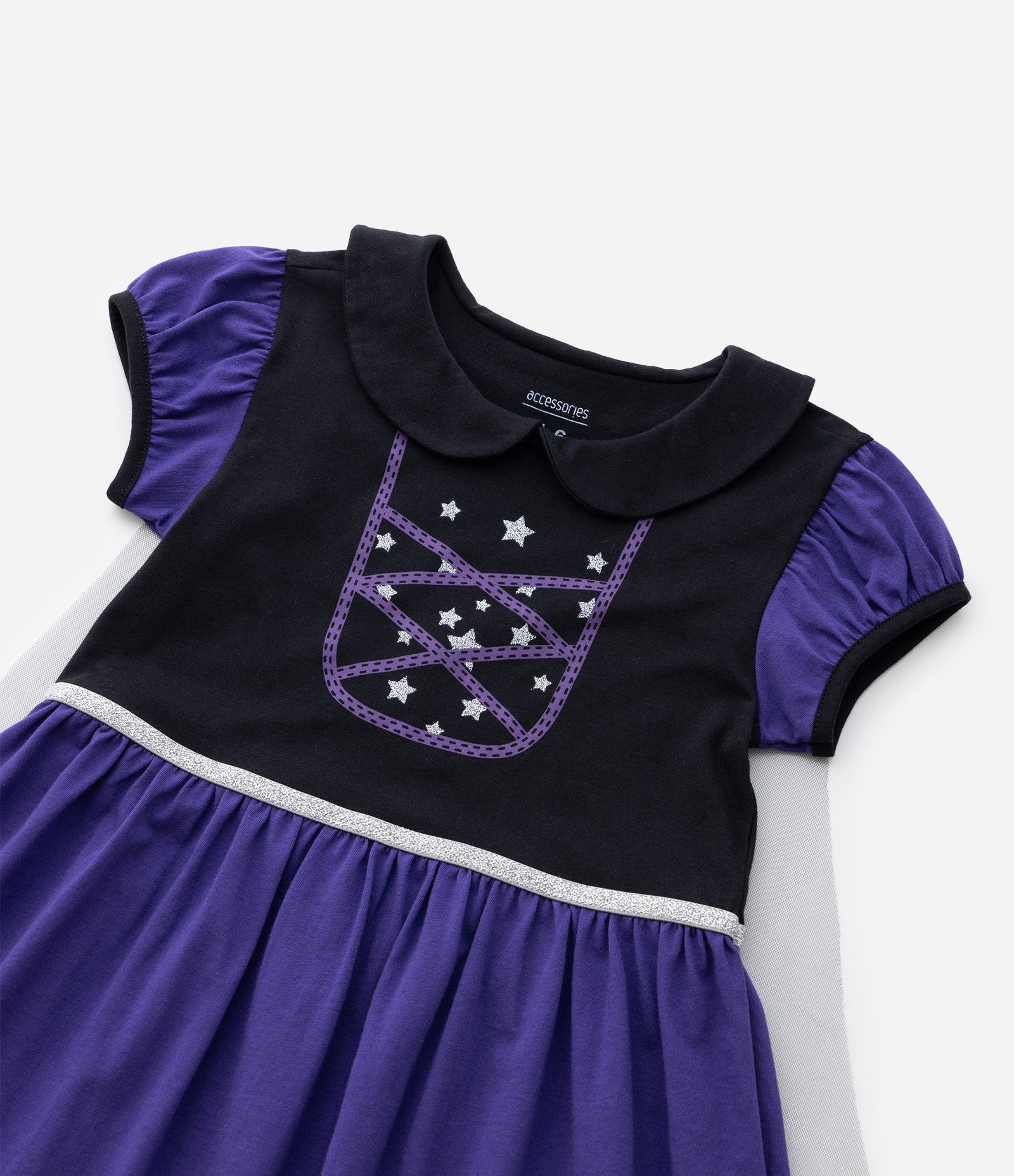 Camisola Infantil com Estampa Bruxinha de Halloween - Tam 3 a 8 Anos Preto/Roxo 11