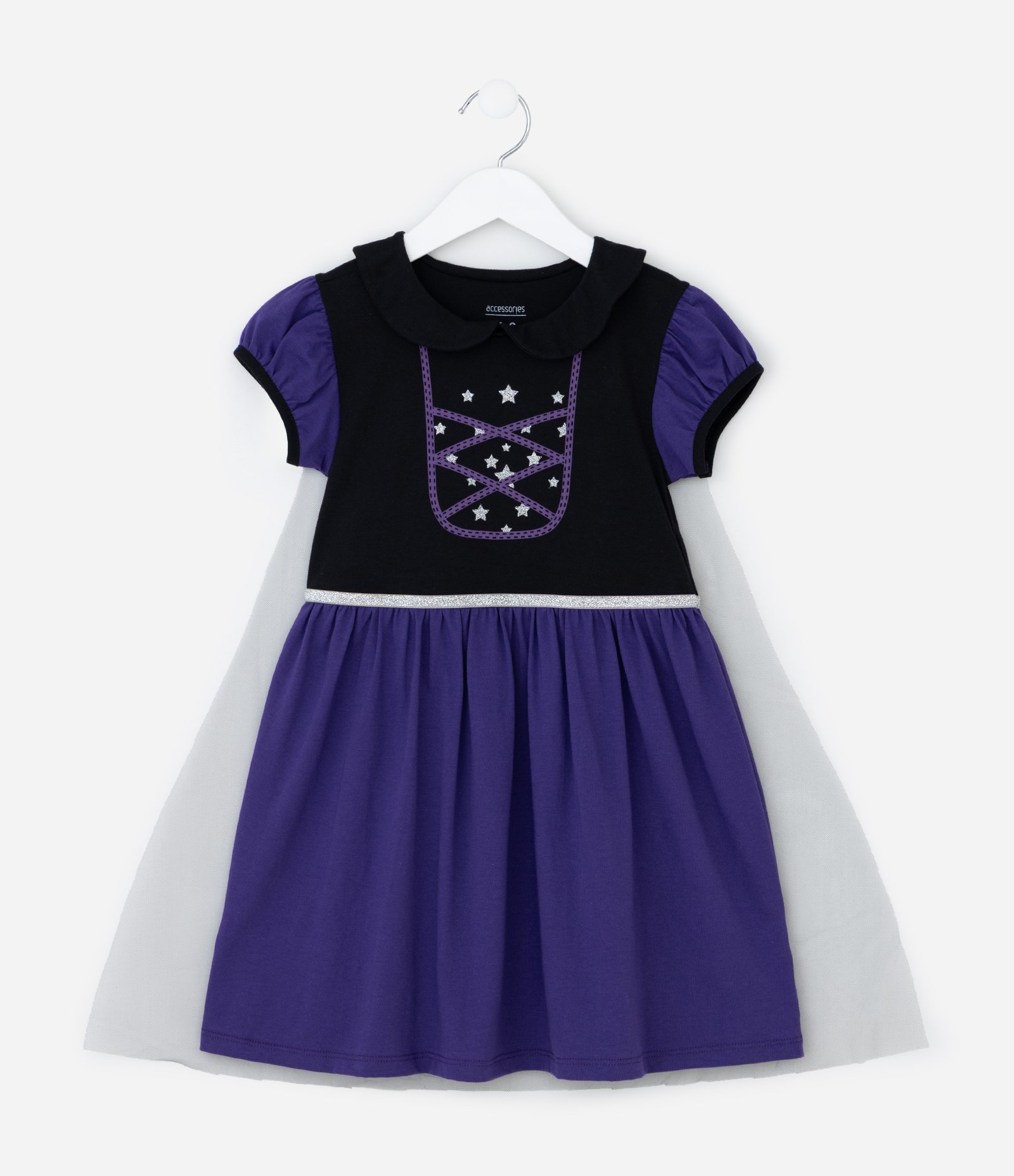 Camisola Infantil com Estampa Bruxinha de Halloween - Tam 3 a 8 Anos Preto/Roxo 1